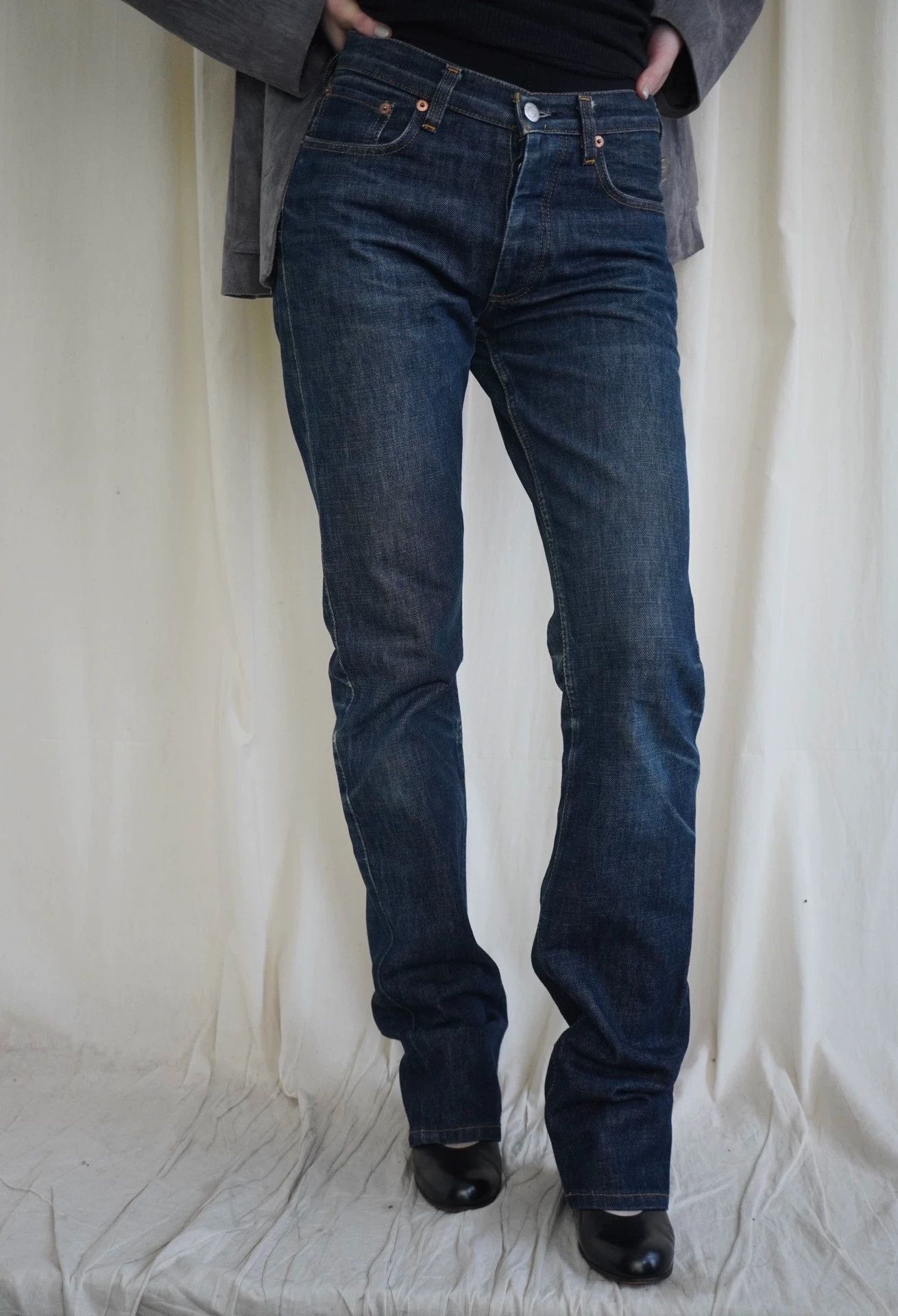 Helmut Lang Helmut Lang 1996 Rare Vintage Washed Long Jeans Size 26 Size 26" / US 2 / IT 38 - 2 Thumbnail