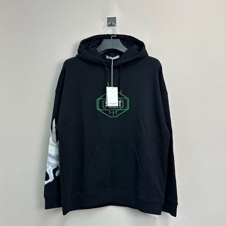 Givenchy Givenchy New Logo Print Hoodie - dmc Size US XL / EU 56 / 4 - 1 Thumbnail