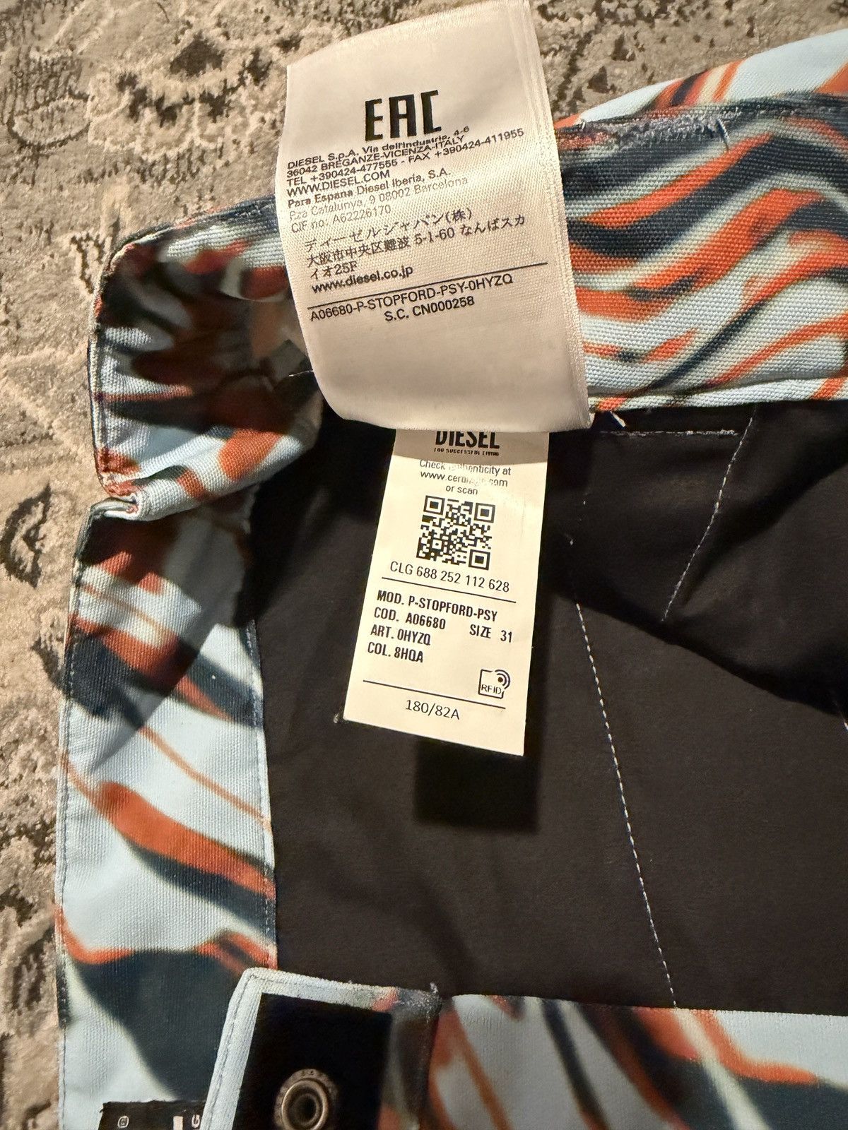 Diesel Diesel P-Stopford-Psy Optical-Printed Pants Size US 31 - 6 Thumbnail