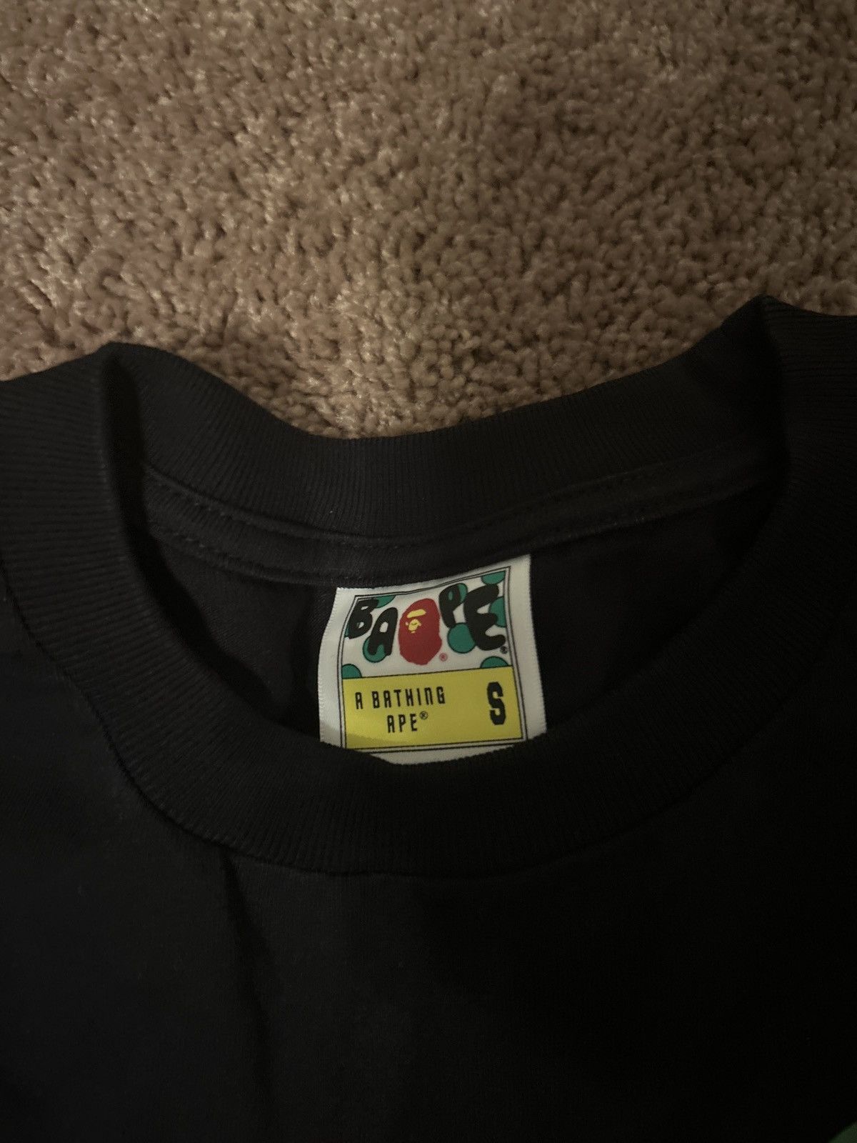 Bape BAPE ABC Camo Side Big Ape Head Tee 'Black/Green' Size US S / EU 44-46 / 1 - 3 Thumbnail