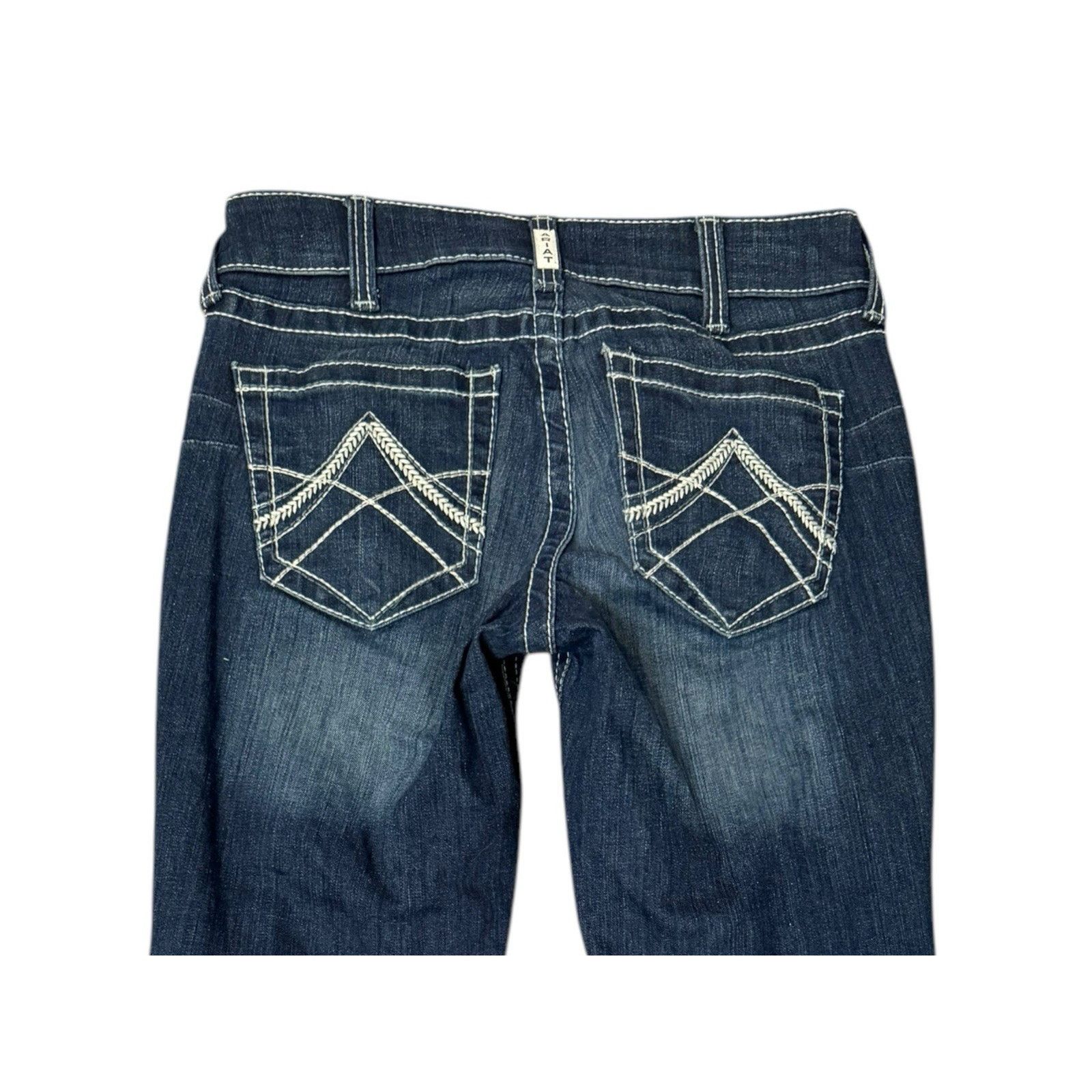 Ariat Ariat Stretch Bootcut Whipstitch Jeans Western Cowboy Rodeo Size 28" / US 6 / IT 42 - 2 Thumbnail