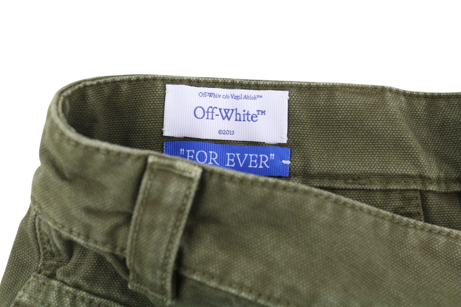 Off-White GARMDYED CANV RELAX W34 Green Button Fly Straight 84399 Size US 34 / EU 50 - 8 Thumbnail