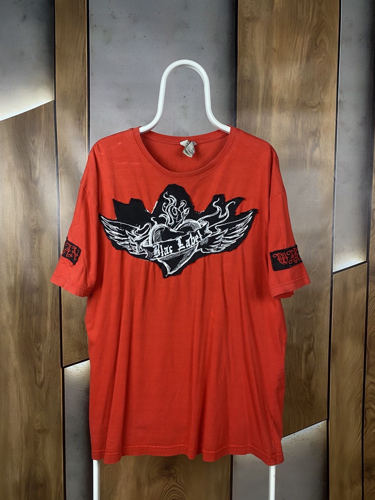Vintage 🫀Vintage T-Shirt Blac Label Patchwork Rock Band Y2K VTG Tee🫀 Size US XXL / EU 58 / 5 - 2 Thumbnail
