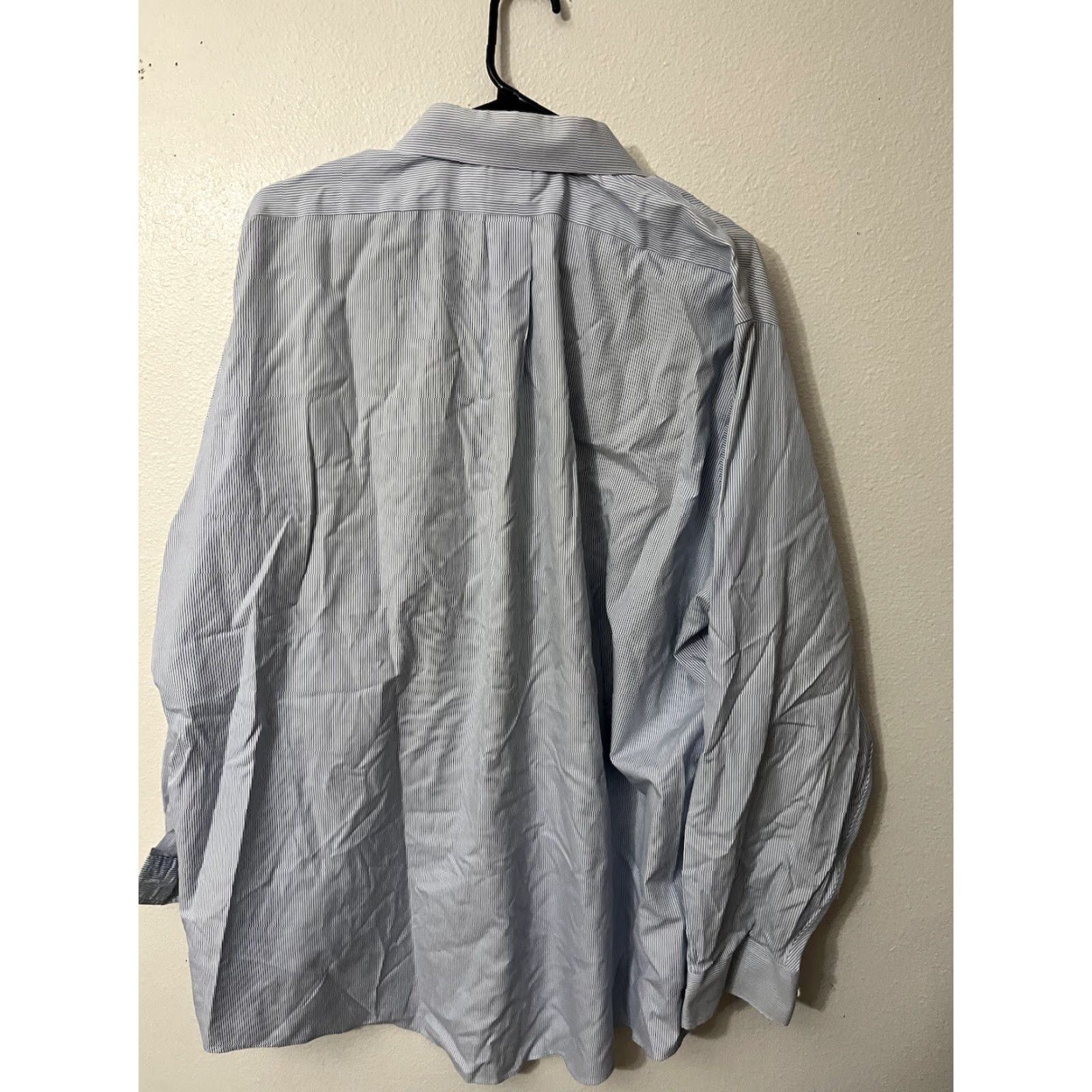 Brooks Brothers Brooks Brothers Button-Up Shirt Mens 17.5 Blue Striped Long Sleeve Button-Down Collar Suit Business Casual Formal Travel Wedding Cotton Size US XL / EU 56 / 4 - 3 Thumbnail