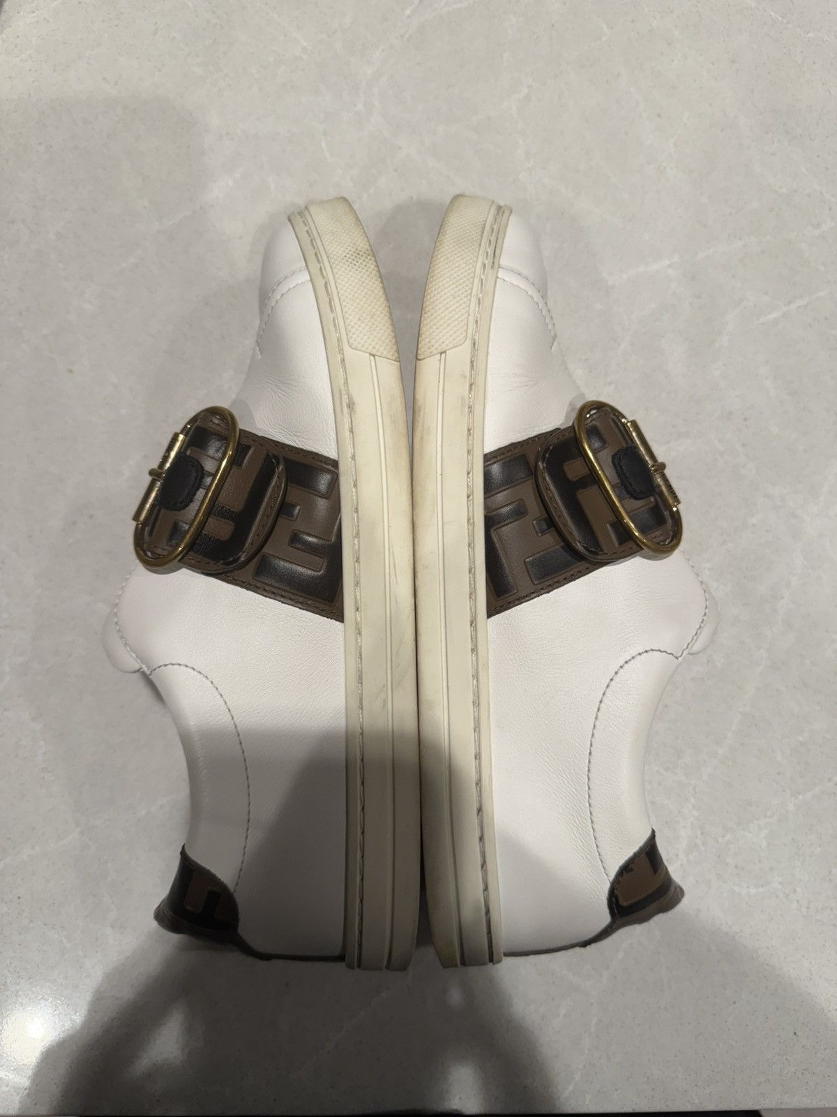 Fendi Fendi Vitello FF Embossed Womens Slip On Sneakers Size US 6.5 / IT 36.5 - 14 Thumbnail