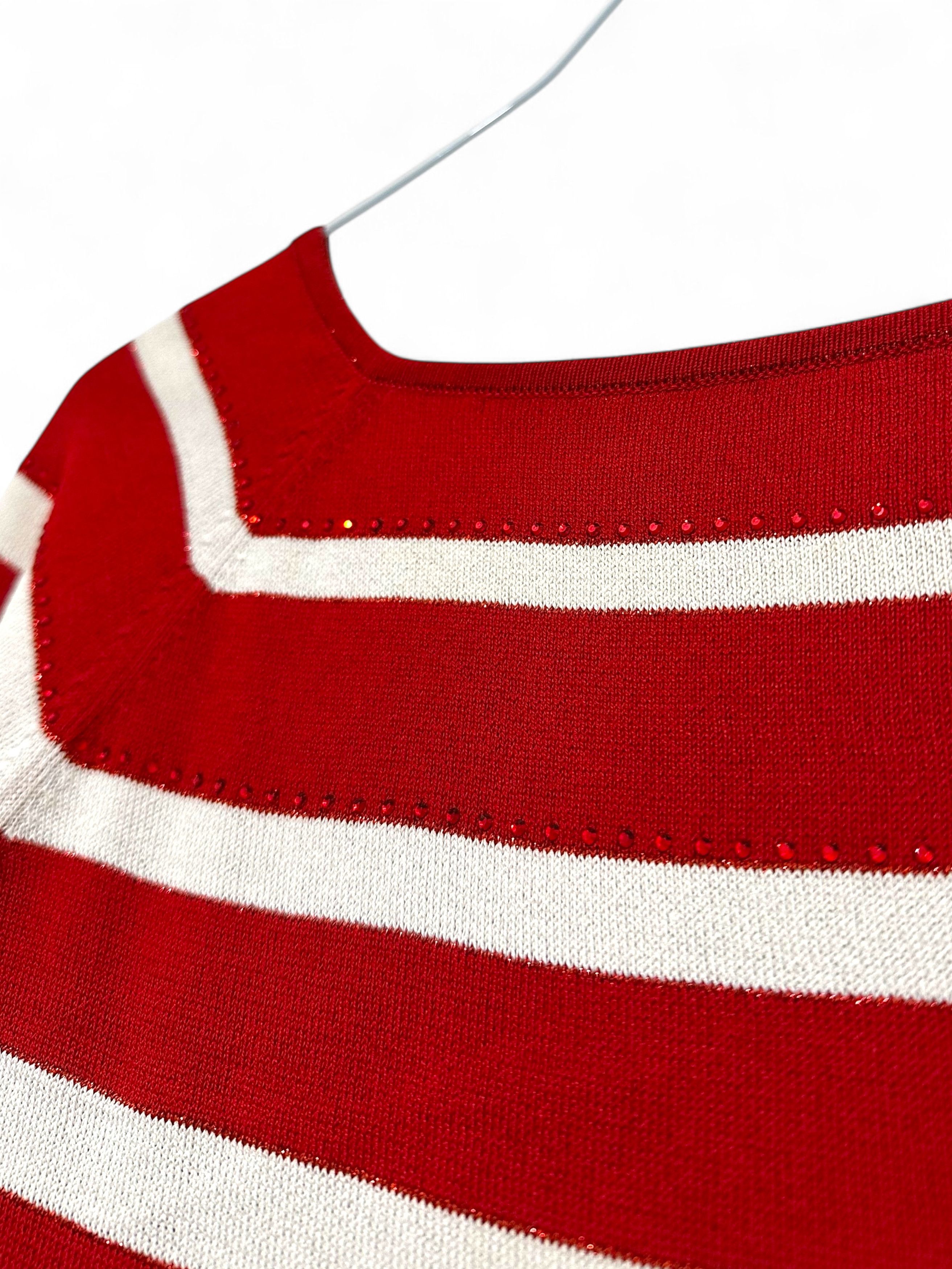 Escada Escada Striped Knitted Sweater 36/S Size S / US 4 / IT 40 - 3 Thumbnail