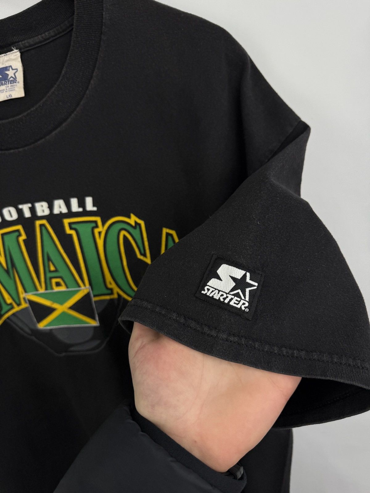 Starter 🇯🇲 Vintage 90s Starter Jamaica Football Retro T-Shirt Soccer Size US L / EU 52-54 / 3 - 5 Thumbnail