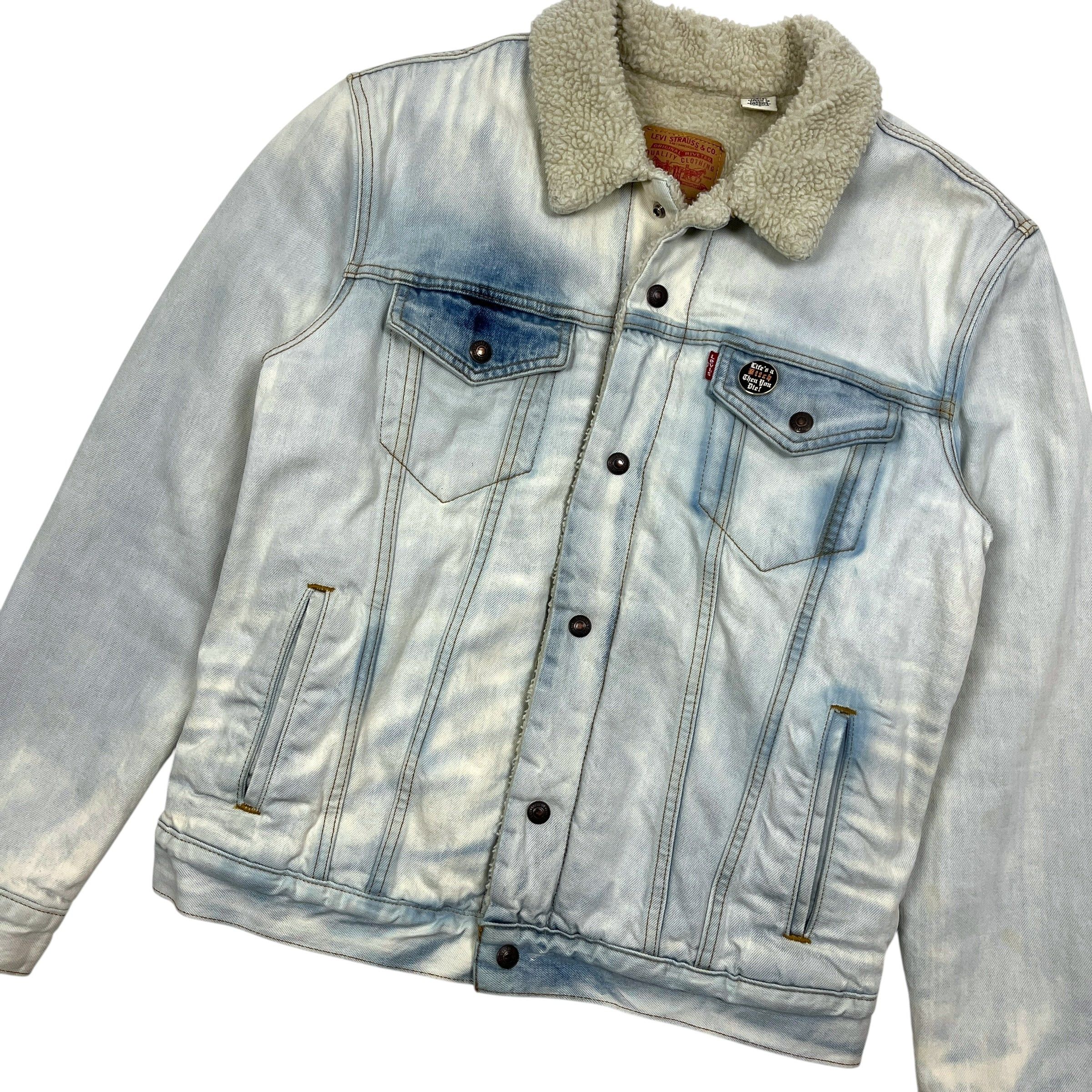 Supreme Supreme x Levi's Life's A B&*$% Sherpa Jean Jacket - Size M Size US M / EU 48-50 / 2 - 2 Thumbnail