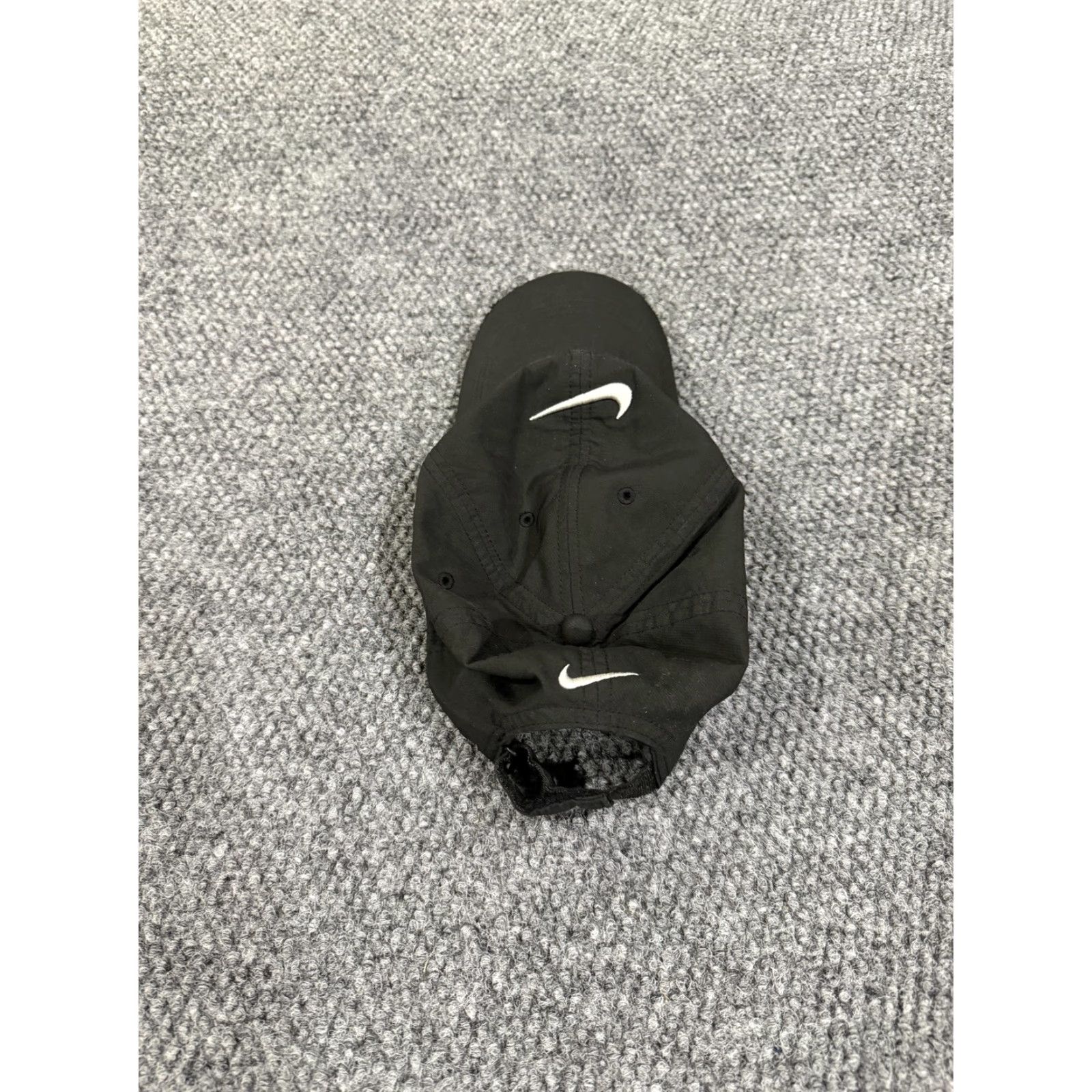 Nike Nike Hat Cap One Size Black Mens Casual Sports Swoosh Embroidered Adjustable Strap Back Cap Size ONE SIZE - 3 Thumbnail