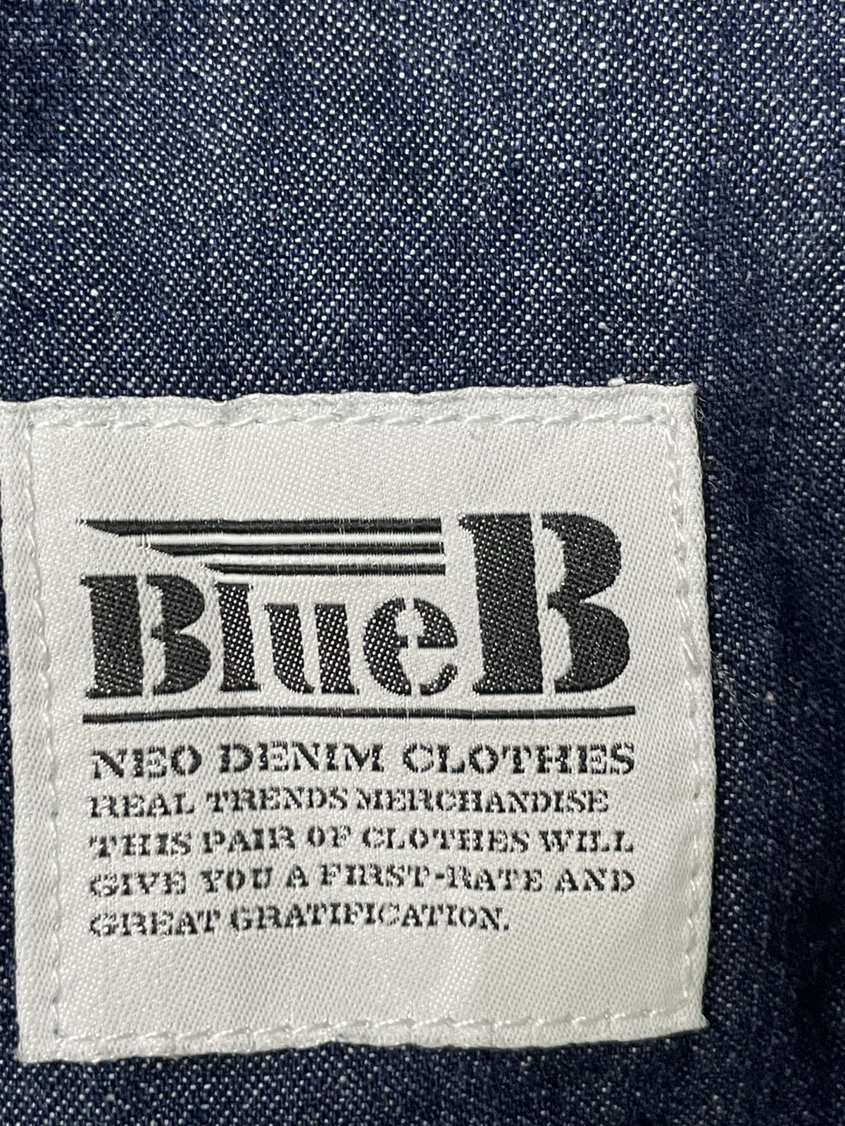 Japanese Brand × Vintage Blue B Brand Denim Painted Anorak Parka (70) Size US S / EU 44-46 / 1 - 10 Thumbnail