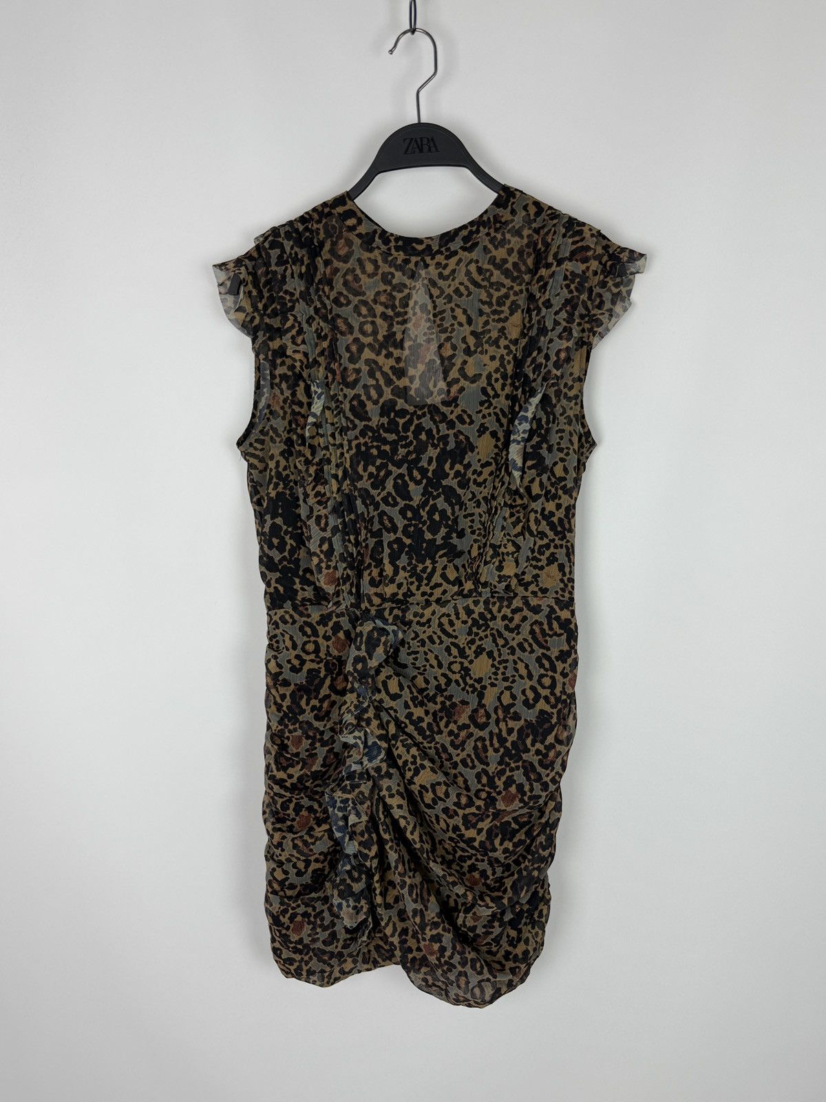 Allsaints Allsaints Hali Halftone Cheetah Ruffled Mini Dress US6 EU38 Size M / US 6-8 / IT 42-44 - 2 Thumbnail