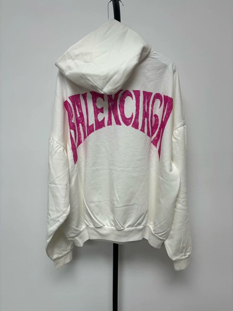 Balenciaga Balenciaga Loose monogrammed hooded sweatshirt with long s Size M / US 6-8 / IT 42-44 - 2 Thumbnail