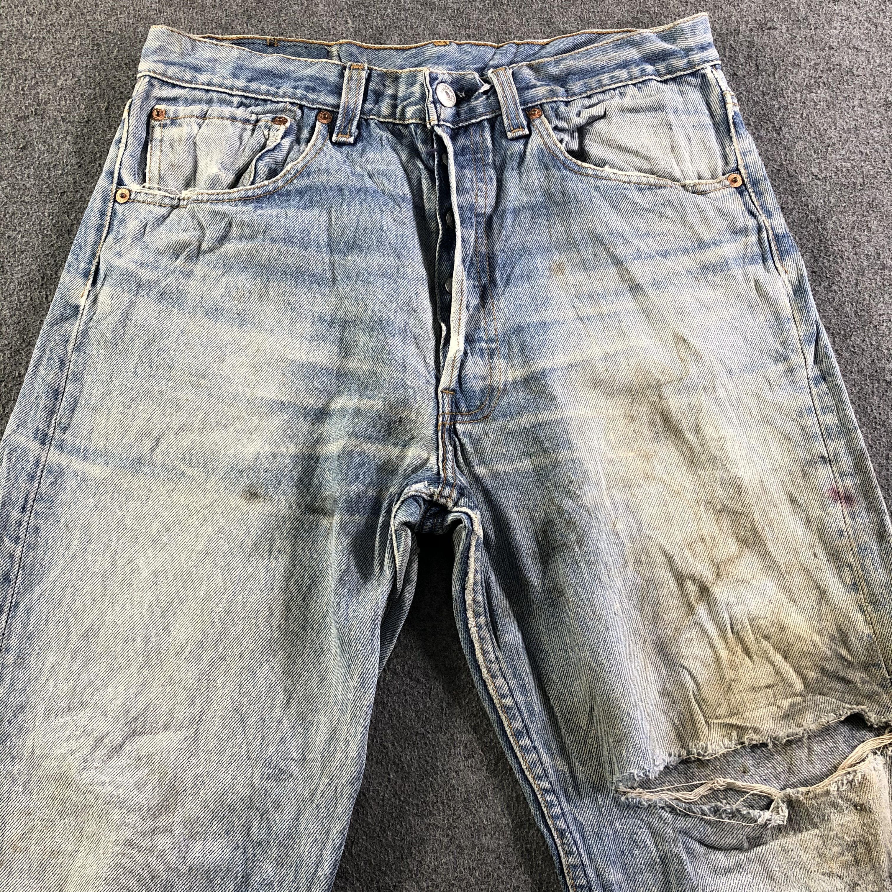 Levi's 90s Vintage Blue Wash Levis 501 Jeans-J3934 Size US 31 - 3 Thumbnail