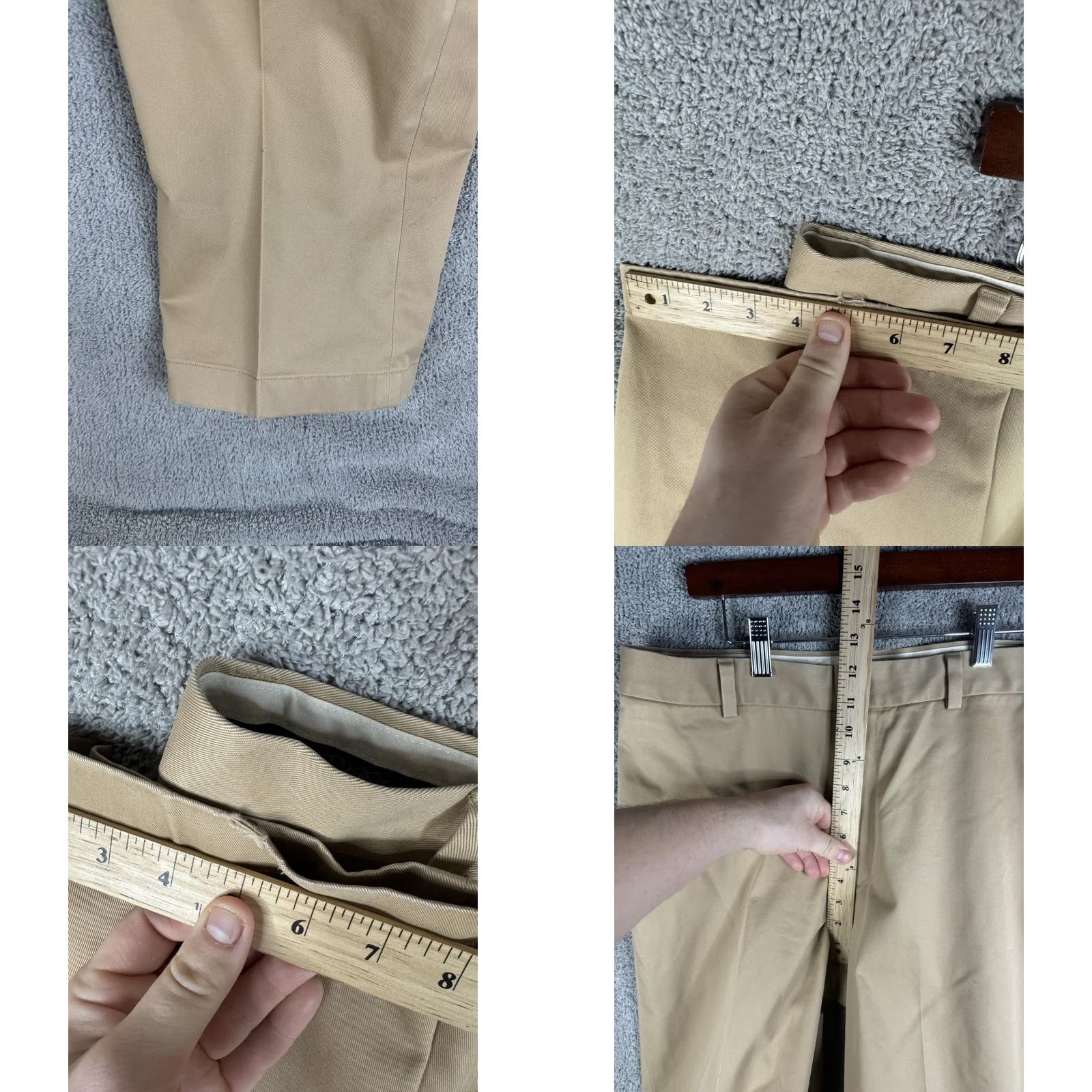 Brooks Brothers Brooks Brothers Hudson Chino Pants Mens 36x31 Khaki Beige Flat Front Cotton Size US 36 / EU 52 - 8 Thumbnail