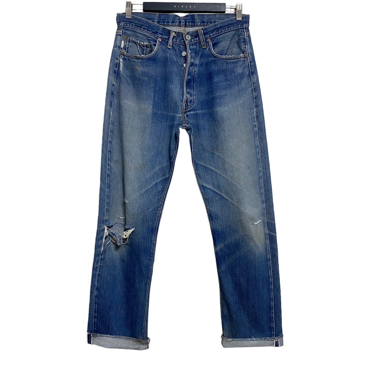 image of Vintage 70's Levis 501 Redline Jeans Single Stitch Button6 in Blue, Men's (Size 32)
