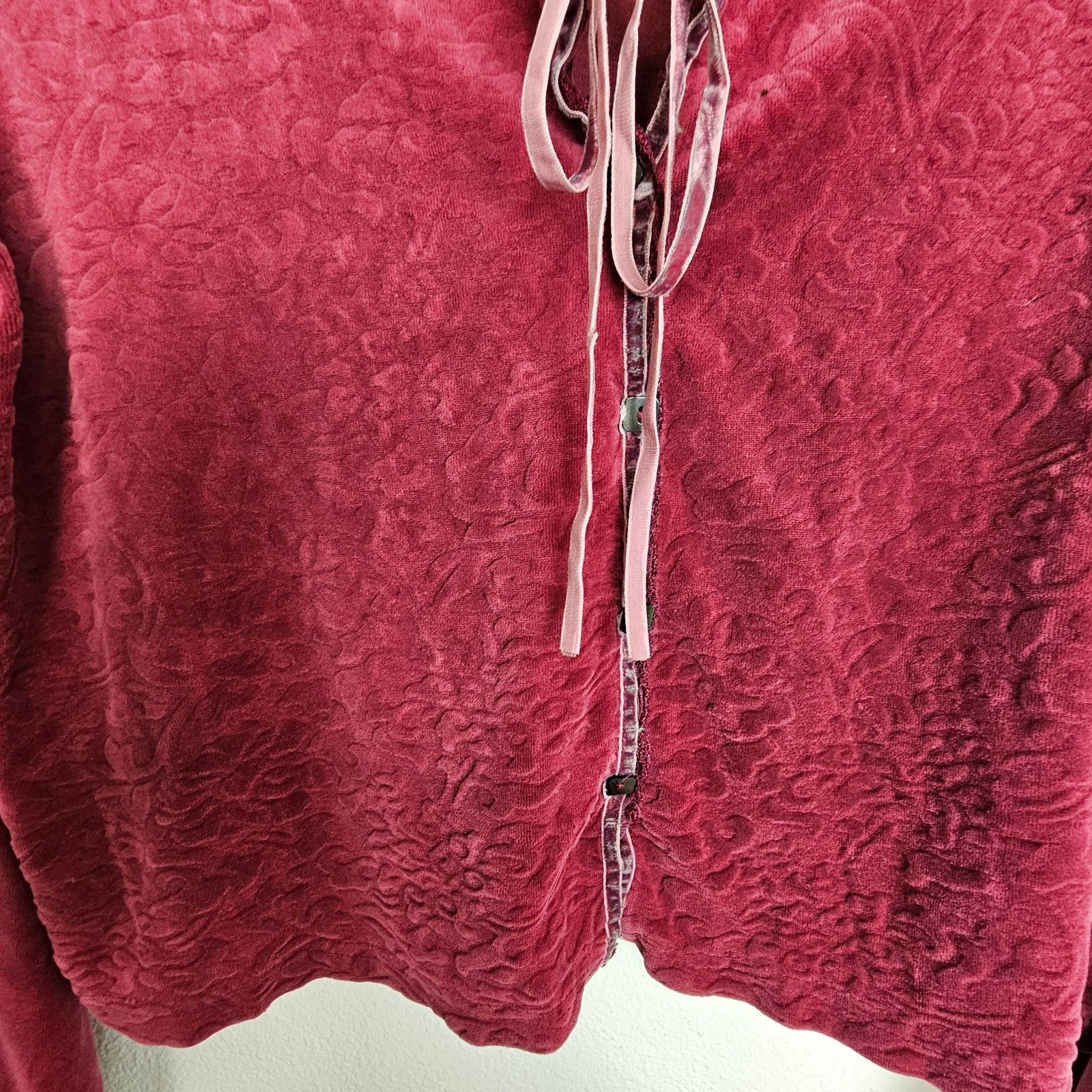 Victoria's Secret VTG Y2K Victorias Secret Country Womens Floral Velour Crop Size S / US 4 / IT 40 - 3 Thumbnail