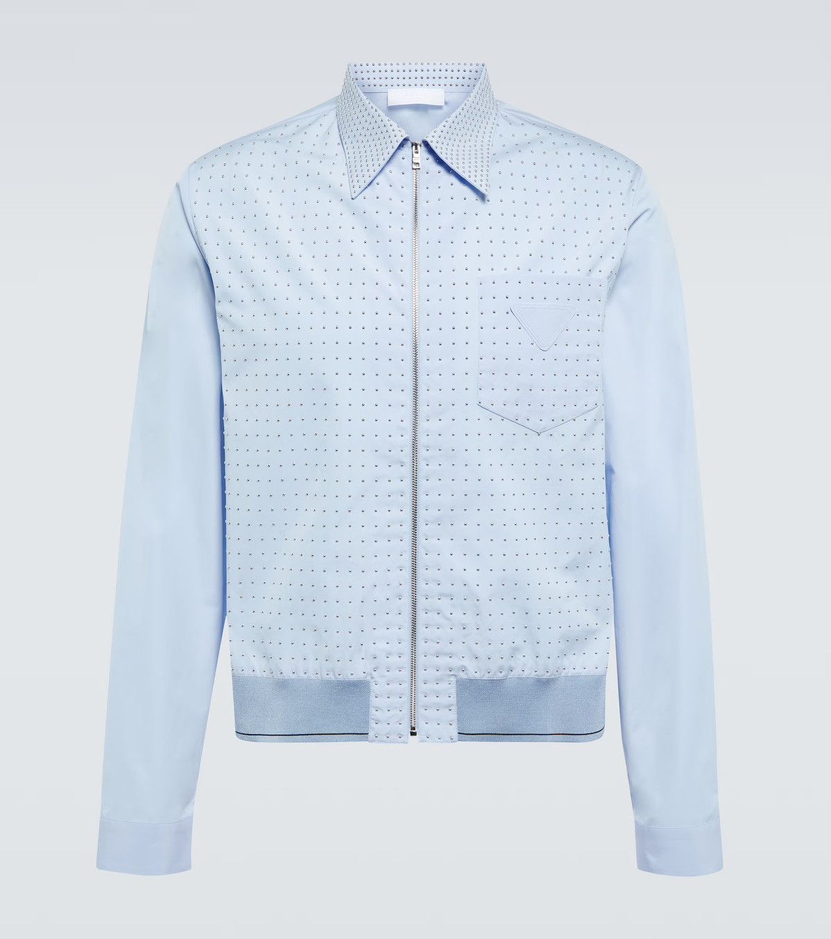 PRADA】 12S/S STUDDED SHIRT PRADA 12S/S Short Sleeve Studded