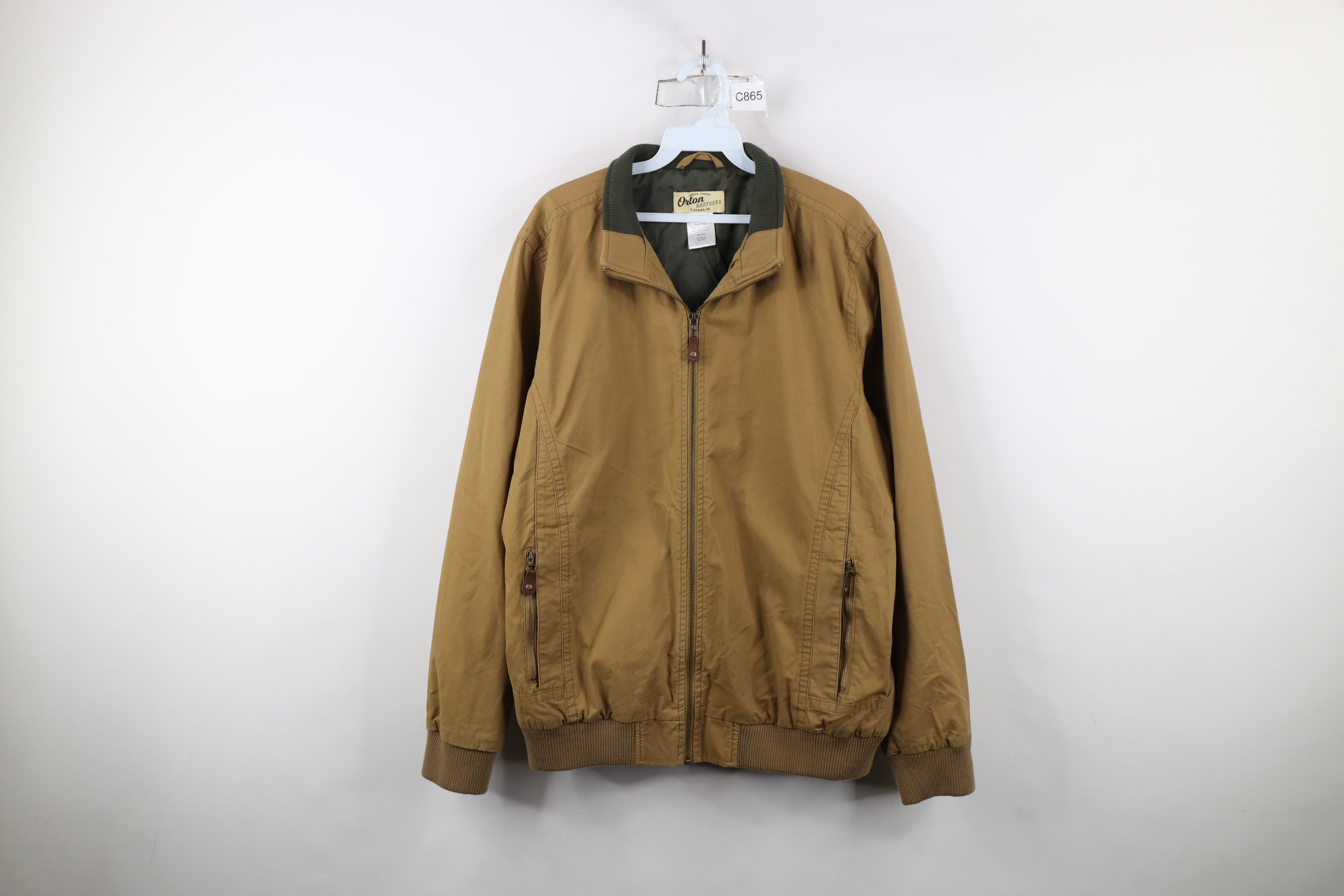 Vintage Orton Brothers Distressed Lined Full Zip Bomber Jacket Brown Size US M / EU 48-50 / 2 - 1 Thumbnail