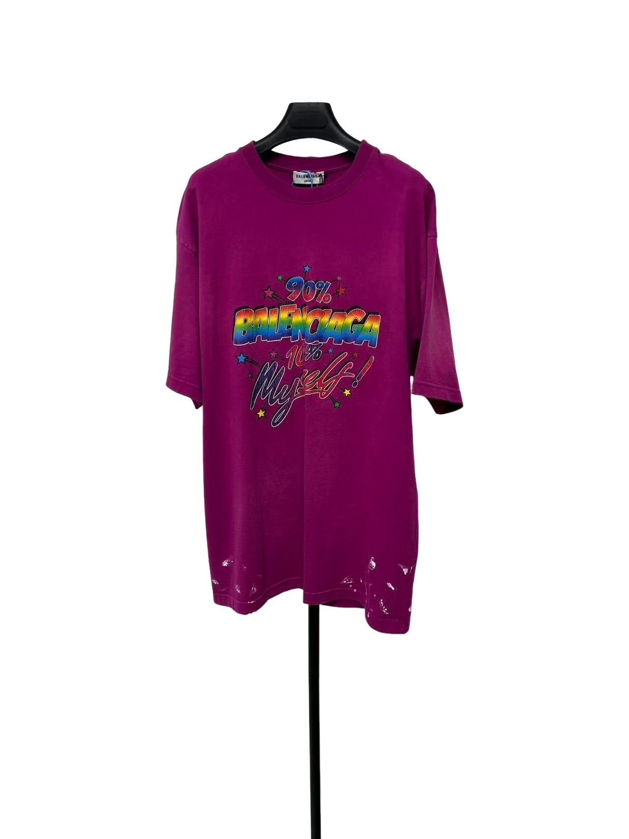Balenciaga Balenciaga 90% Logo Graphic Distressed T-Shirt XS Size XS / US 0-2 / IT 36-38 - 1 Thumbnail