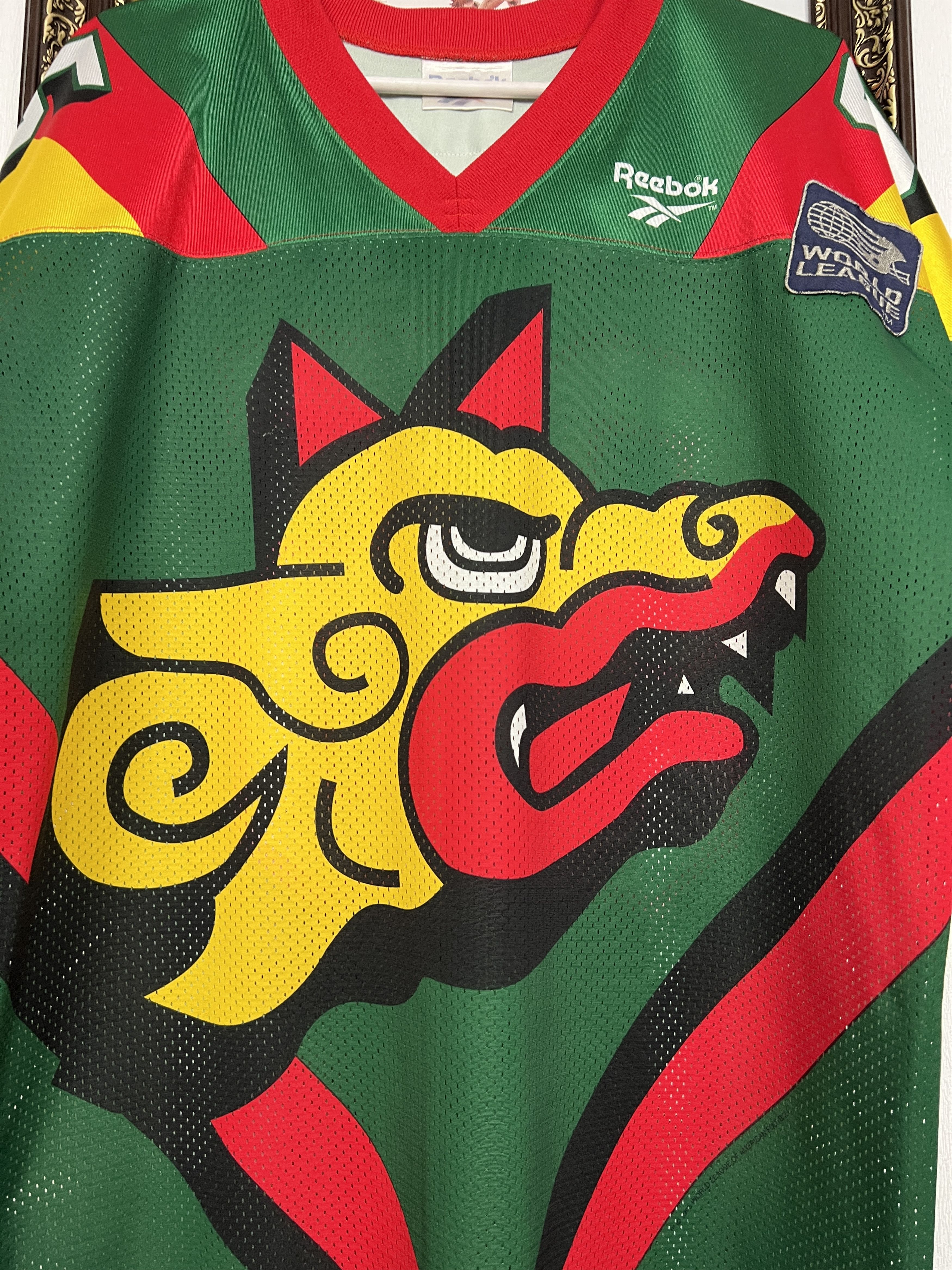 Reebok VIntage Barcelona Dragons NFL World League Jersey #95 Trikot Size US XL / EU 56 / 4 - 3 Thumbnail
