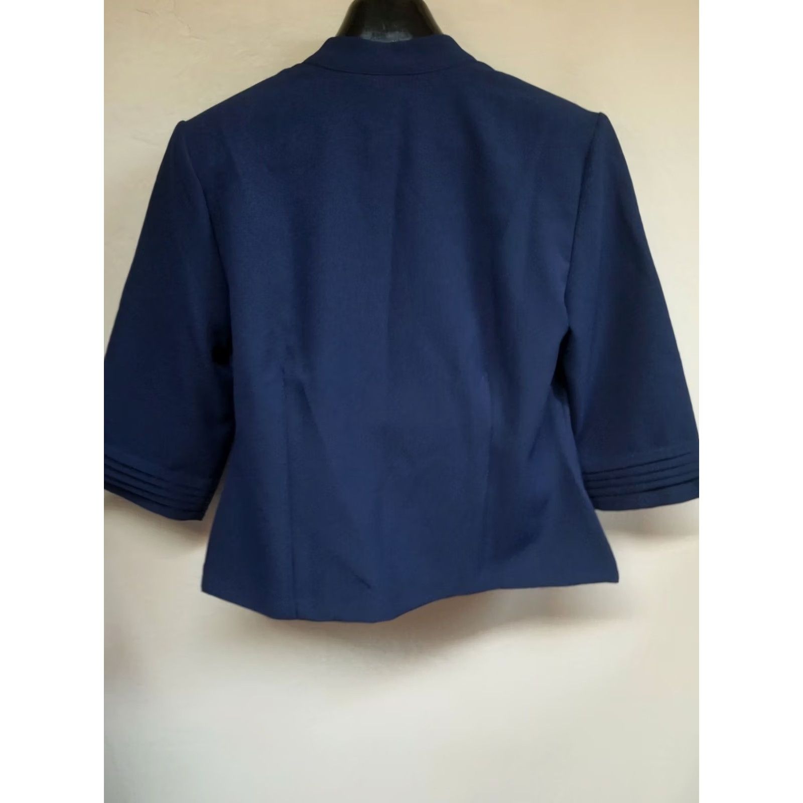 Vintage BFA Classics Petite Womens Button Front Blazer 3/4 Sleeve Navy Blue Size 12P Size XL / US 12-14 / IT 48-50 - 2 Thumbnail