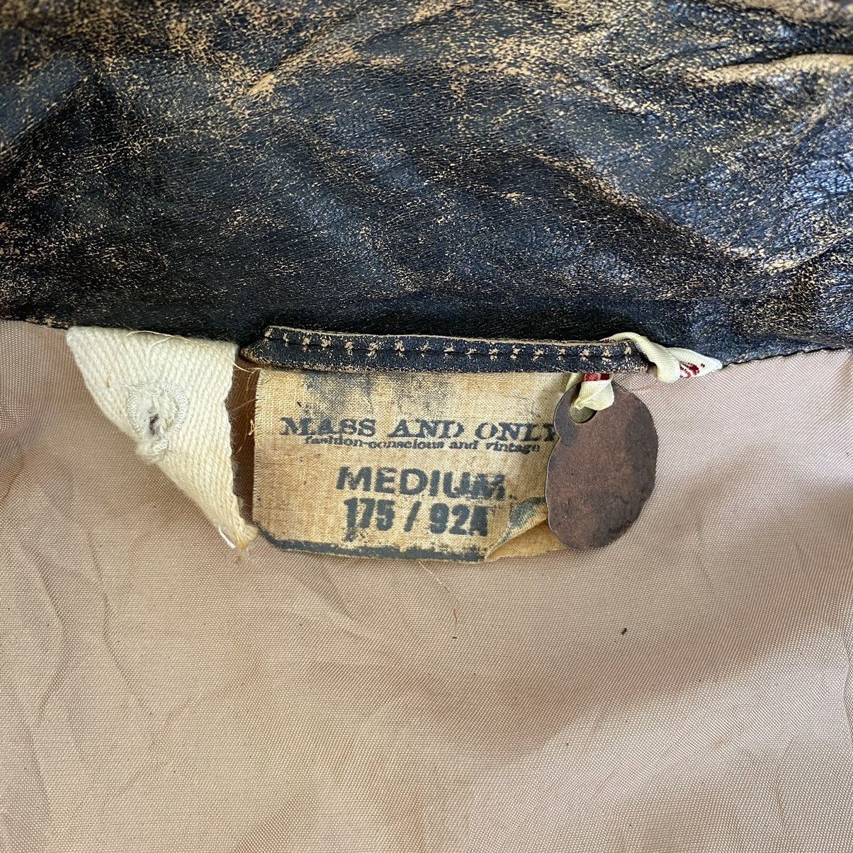 Leather Vintage Mass & Only Faded Patina Buffalo Leather Moto Jacket Size US M / EU 48-50 / 2 - 24 Thumbnail