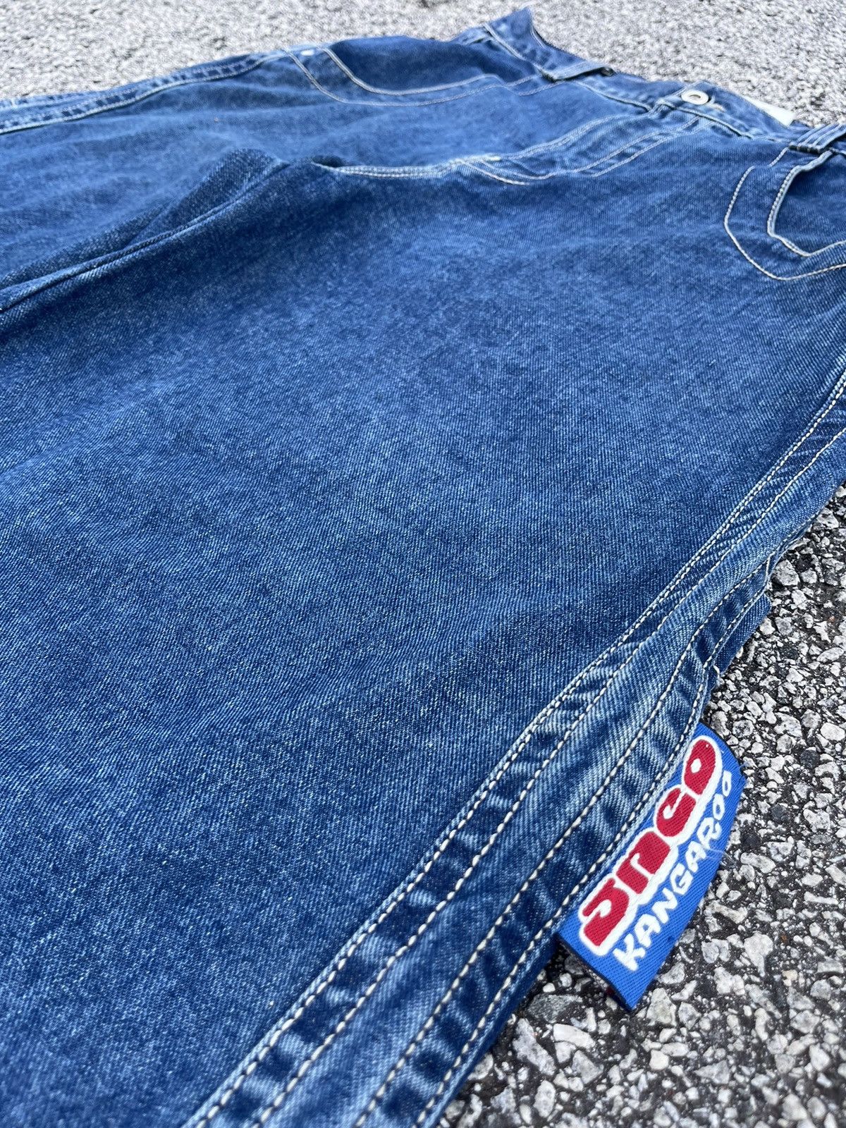 JNCO × Vintage Kangaroo 34 Dark Stone Jnco Wide Leg Jeans Size US 34 / EU 50 - 2 Thumbnail