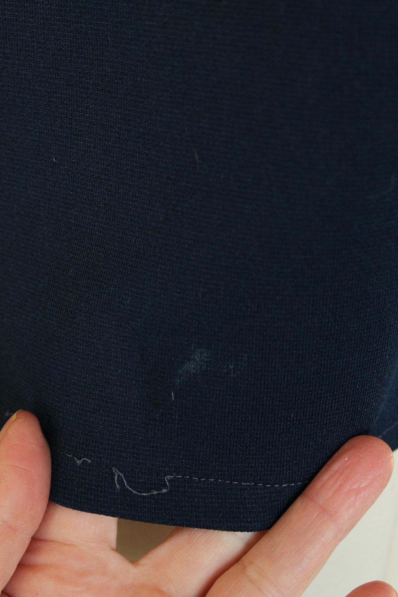 Vintage Vintage 1970s Shirt, Dagger Collar Navy Blue Button Down Pol Size S / US 4 / IT 40 - 7 Thumbnail
