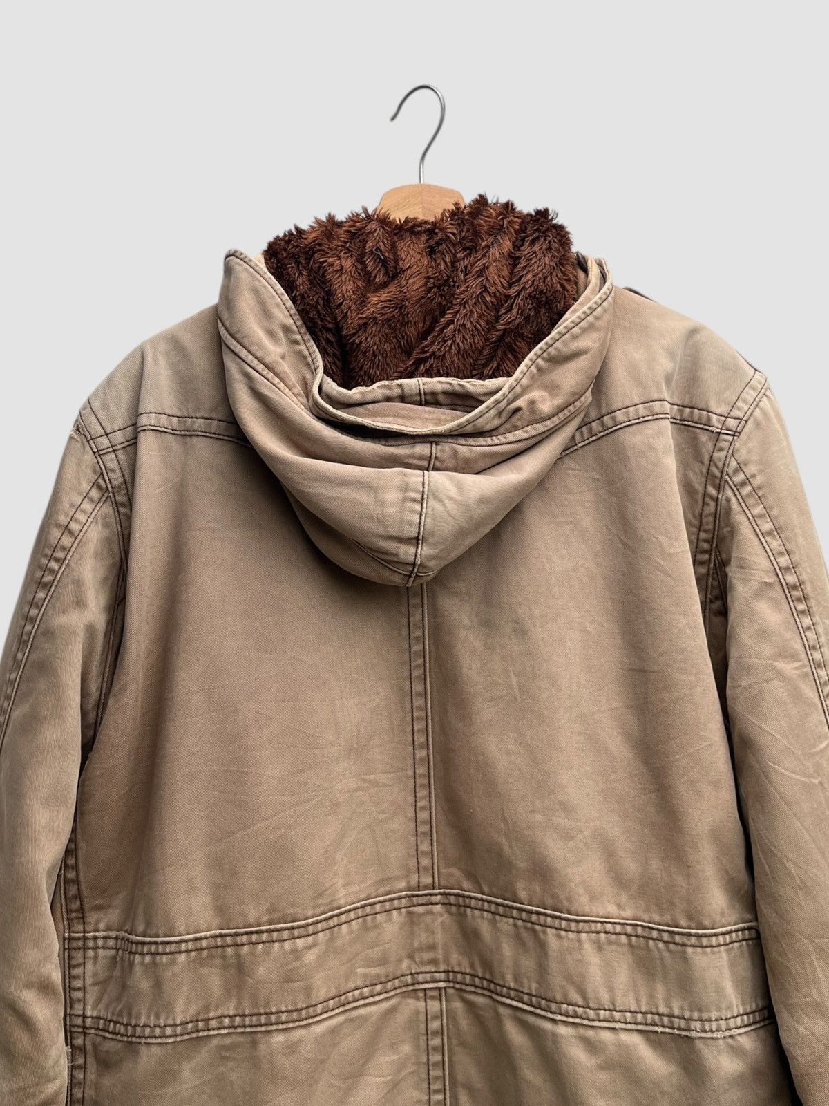 Levi's Distressed Levi’s Mod/Military Fur Lining Hooded Jacket Size US L / EU 52-54 / 3 - 11 Thumbnail