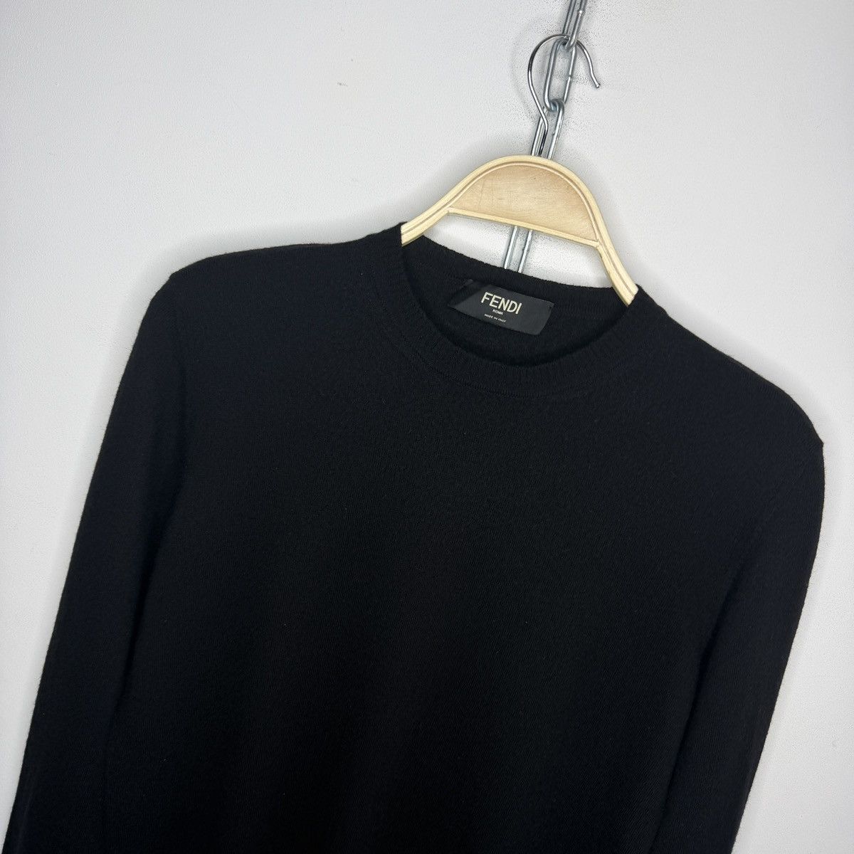 Fendi Fendi Eyes Sweater Black Wool Size US M / EU 48-50 / 2 - 5 Thumbnail