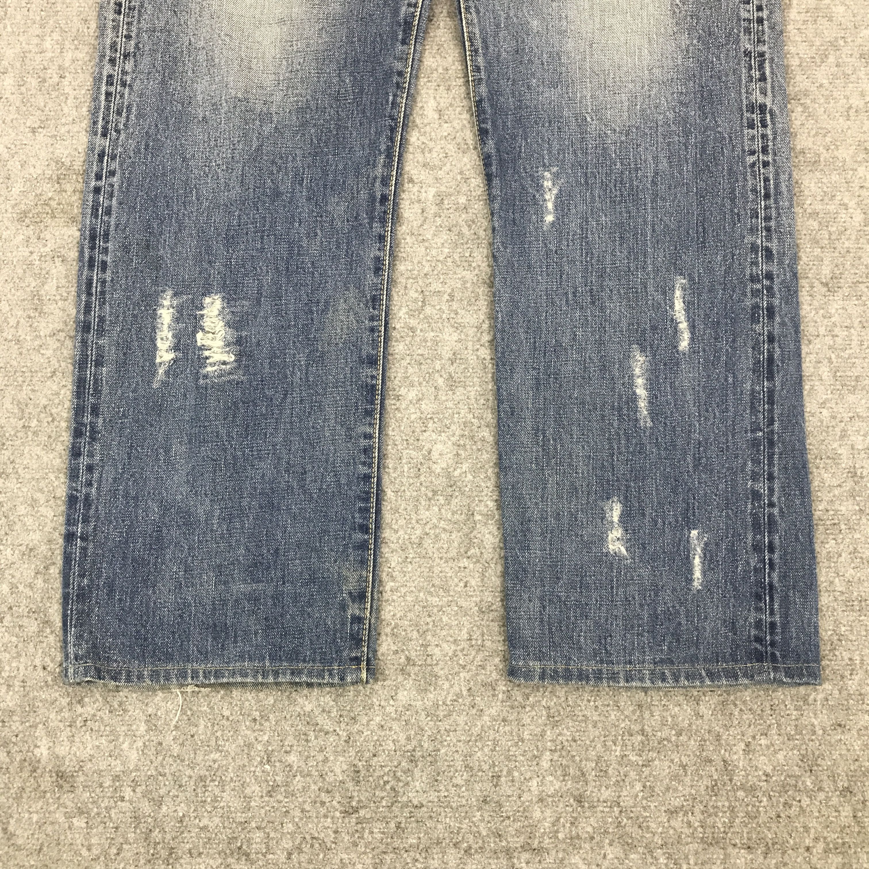 Edwin × Japanese Brand BAGGY STYLE EDWIN JAPAN DISTRESSED DENIM PANTS Size US 32 / EU 48 - 3 Thumbnail