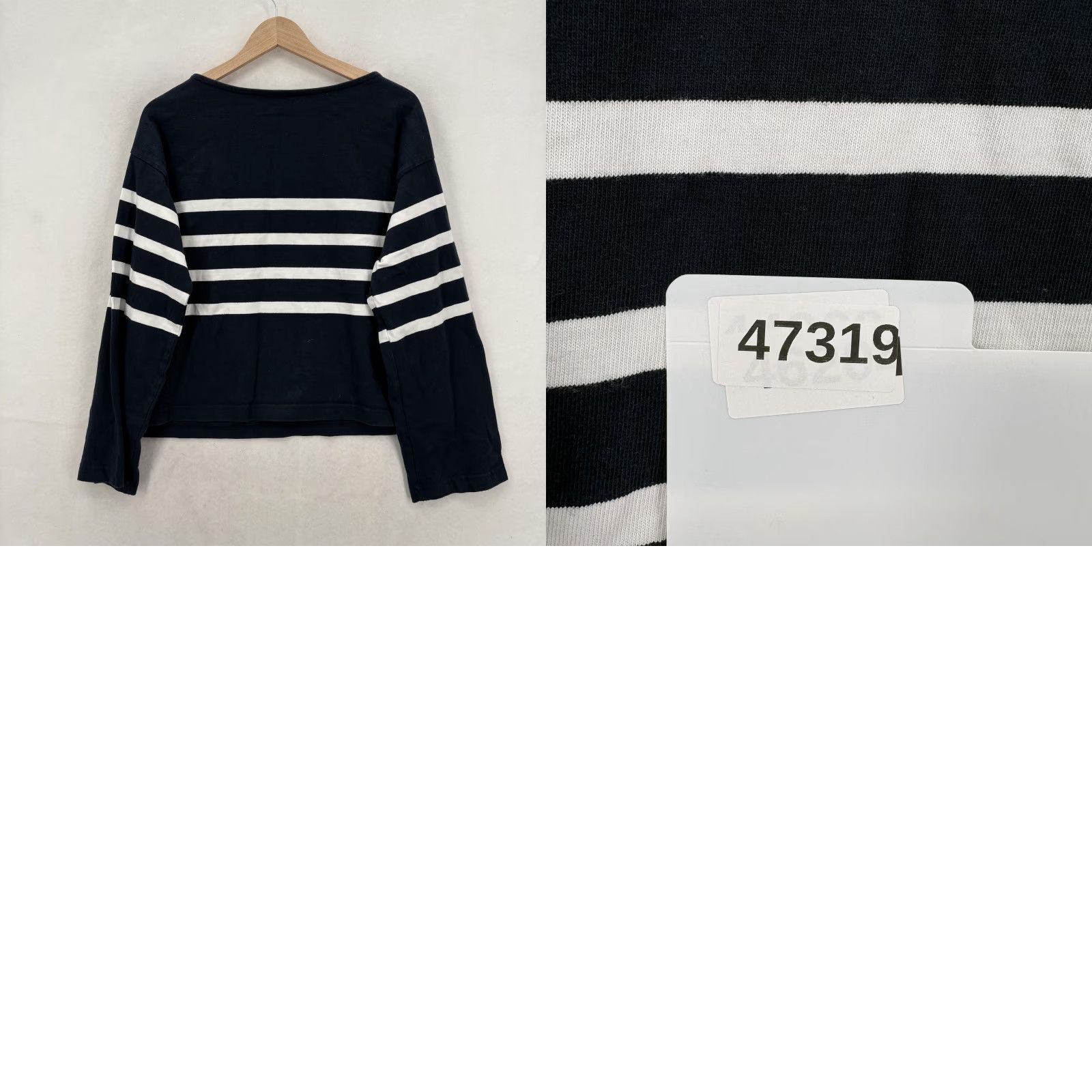 Faherty Faherty Shirt Womens Medium Navy White Stripe Boat Neck Cotton Top Nautical Size M / US 6-8 / IT 42-44 - 9 Thumbnail