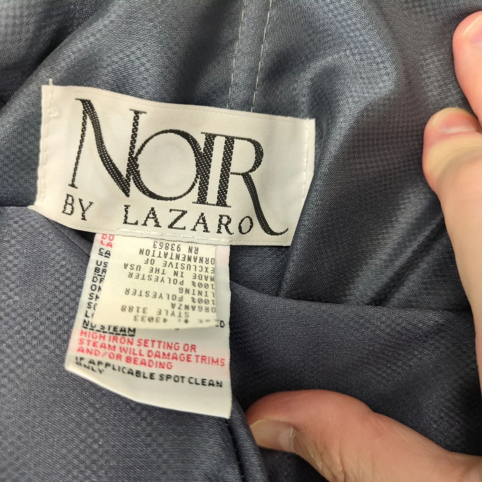 Vintage Noir by Lazaro Strapless Evening Gown Dress Sz 6 Gray Satin Size M / US 6-8 / IT 42-44 - 4 Thumbnail