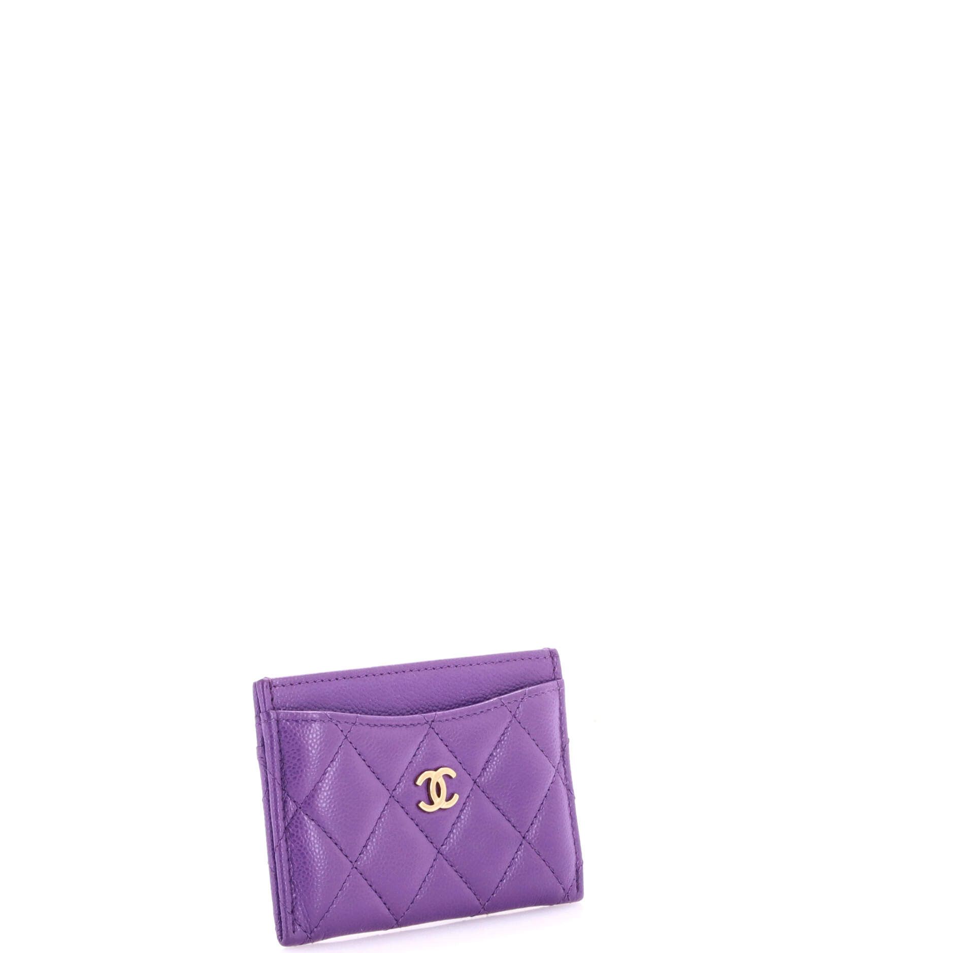 Classic Card Holder Quilted Caviar