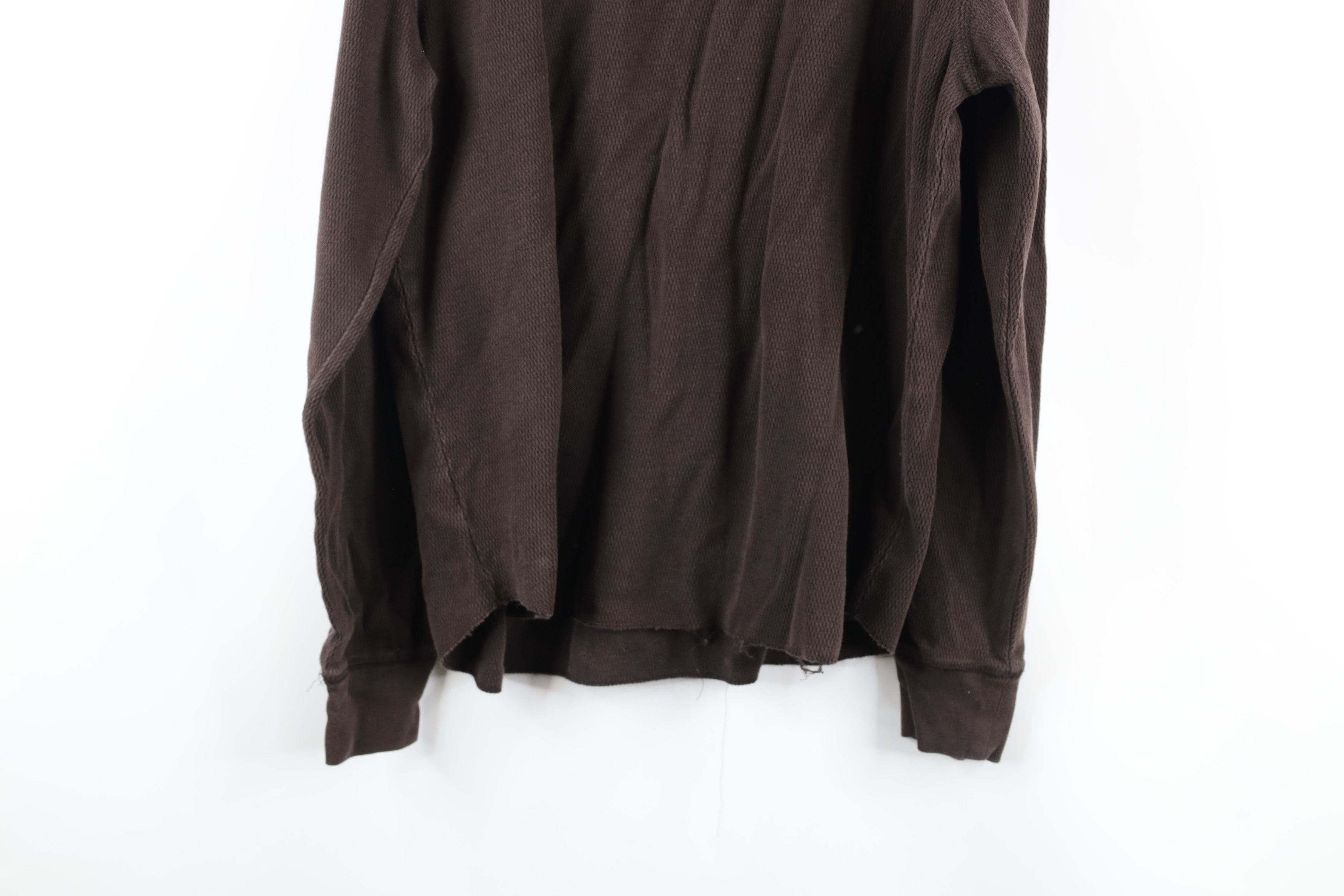 Gap × Vintage Vintage Gap Thermal Waffle Knit Long Sleeve T-Shirt Brown Size US L / EU 52-54 / 3 - 7 Thumbnail