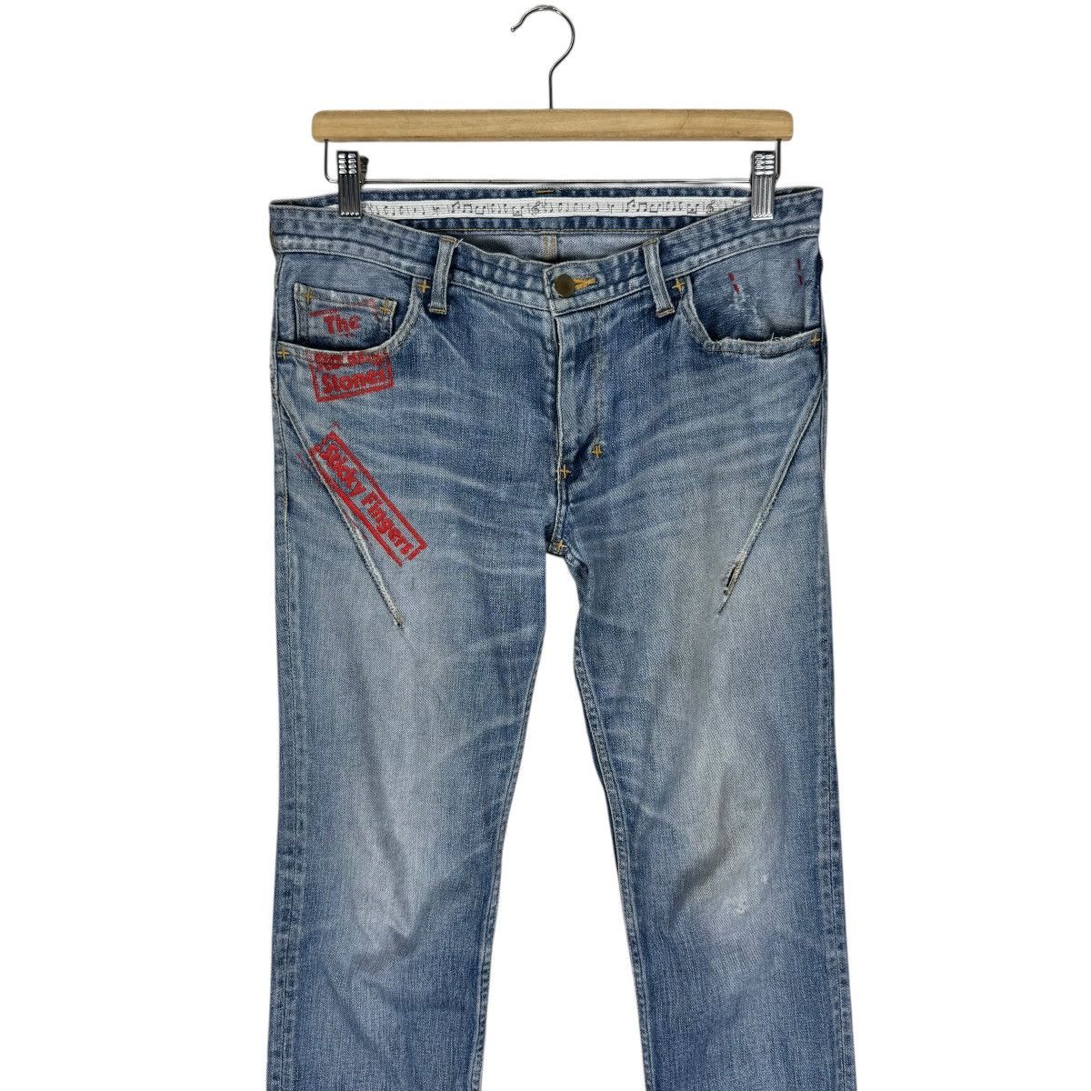Number (N)ine 🌟NUMBER NINE X ROLLING STONES 501 DENIM JEANS PANTS Size US 30 / EU 46 - 5 Thumbnail