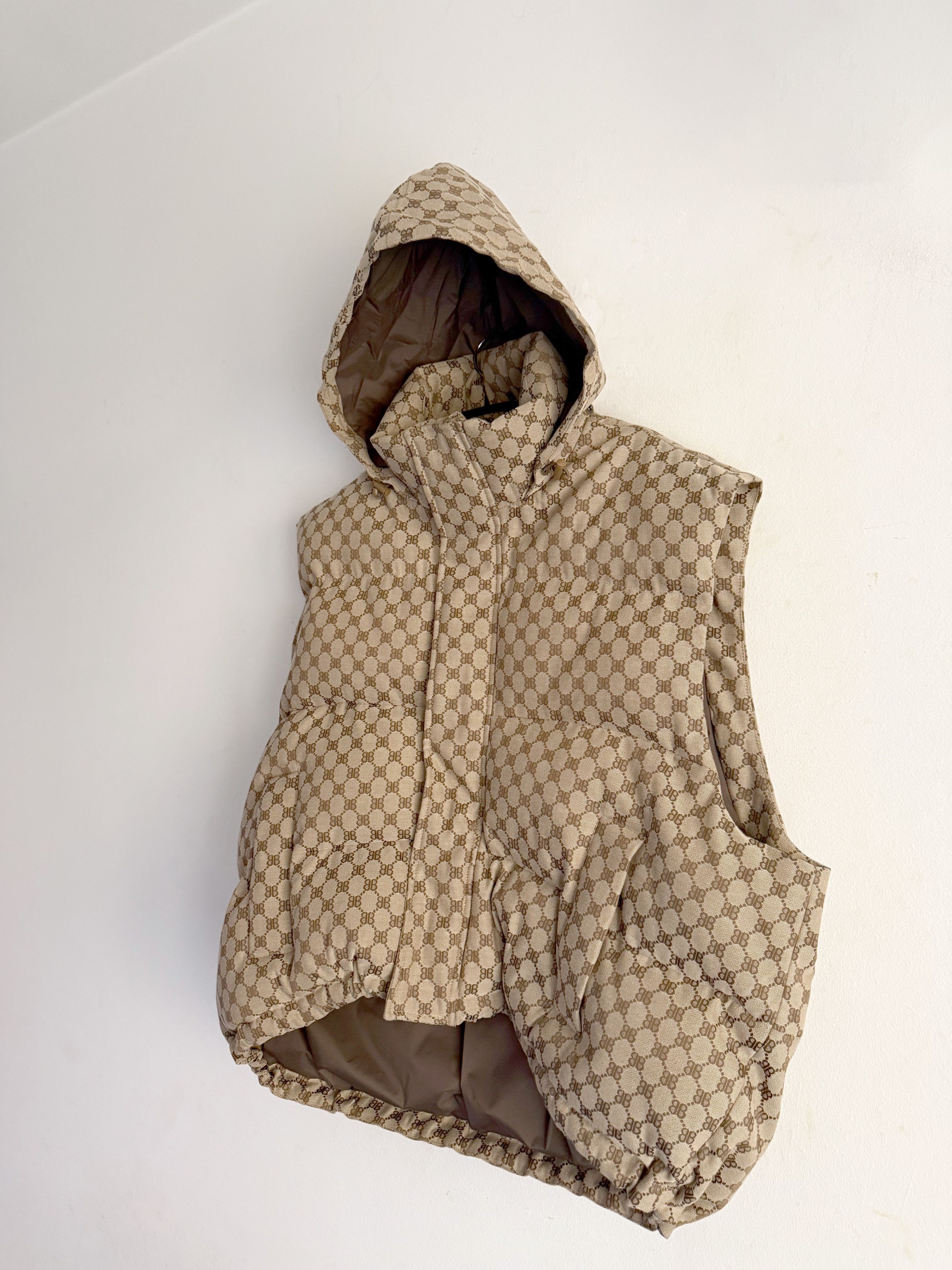 Balenciaga × Gucci Padded Vest Monogram Hood Size US M / EU 48-50 / 2 - 6 Thumbnail