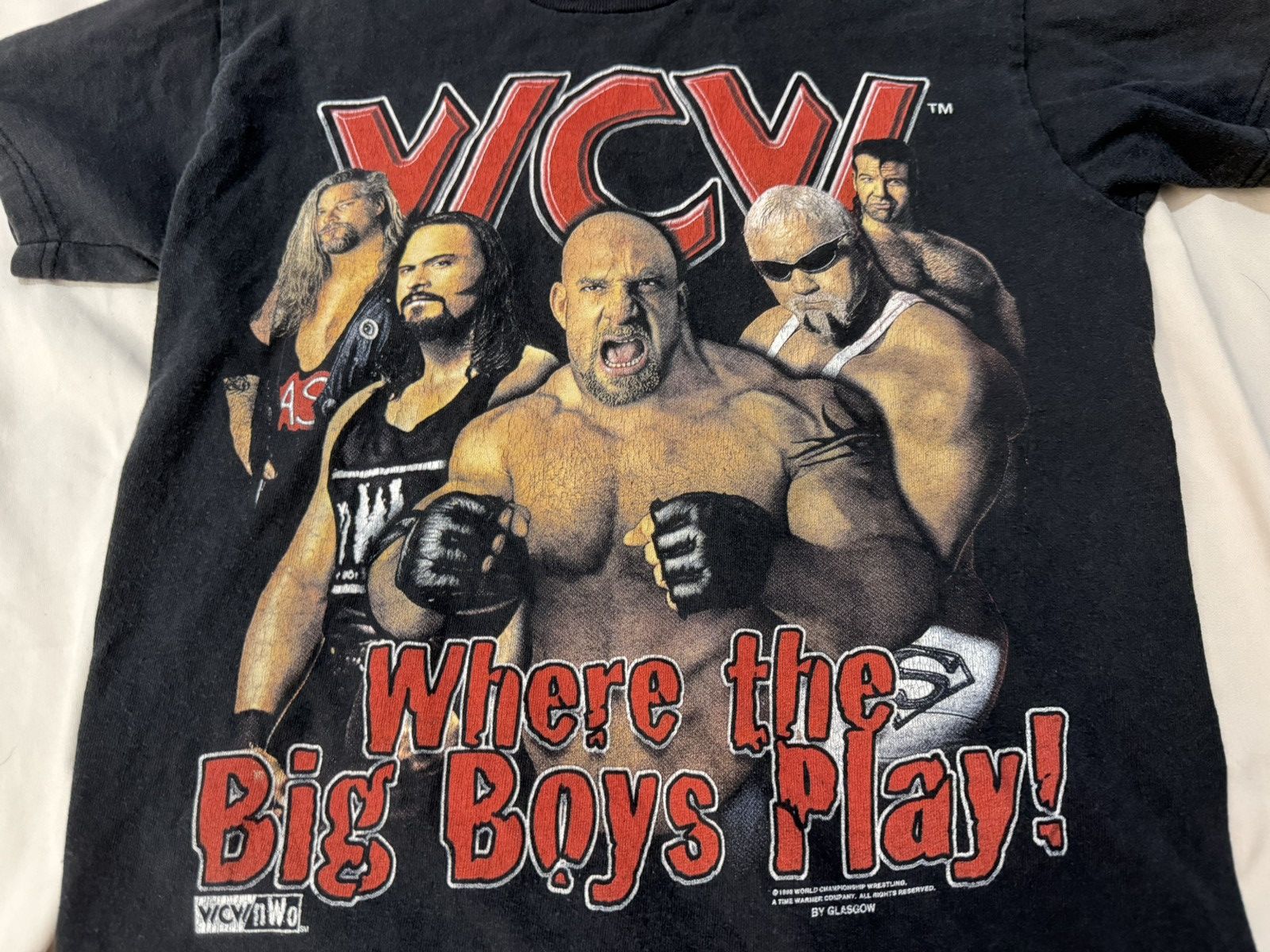 Vintage Vintage 90s WCW NWO Wrestling T-Shirt Kids Youth 14-16 Size US S / EU 44-46 / 1 - 2 Thumbnail