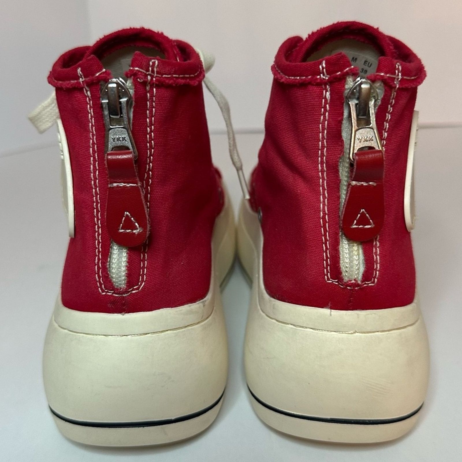 R13 rare Kirk Red Canvas High-Top Sneakers White Platform US 8 Size US 8 / IT 38 - 7 Thumbnail