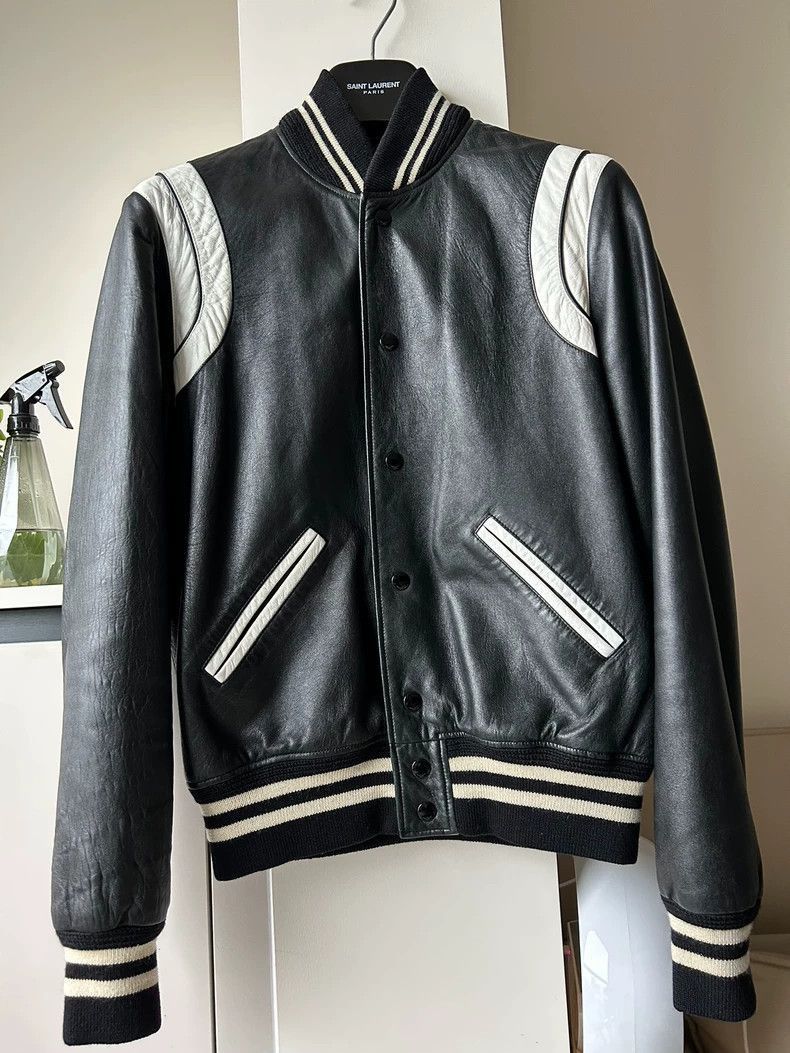 Saint Laurent Paris Saint Laurent Paris 16fw black and white baseball jacket-25 Size US S / EU 44-46 / 1 - 1 Thumbnail