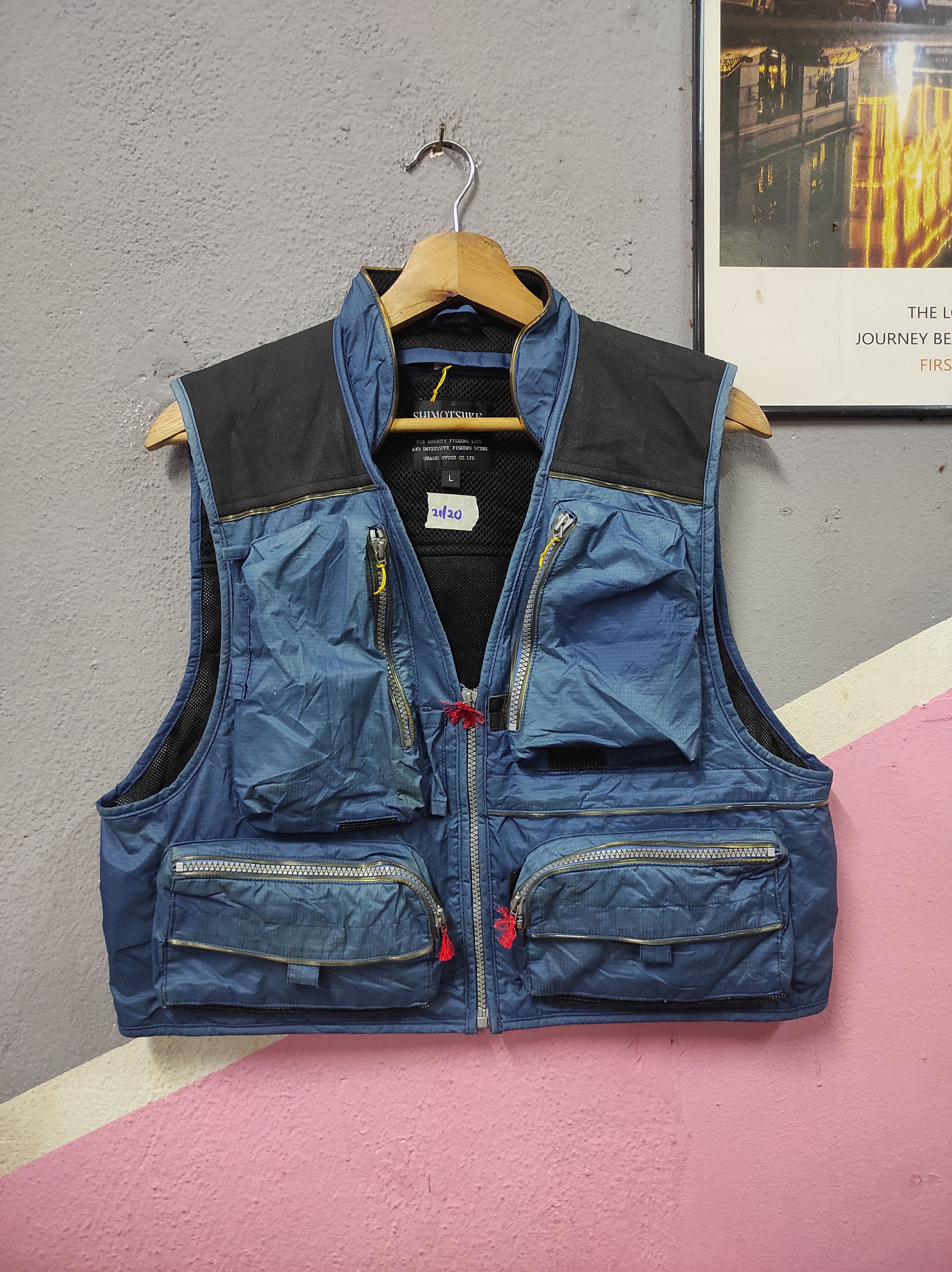 Japanese Brand SHIMOTSUKE MULTIPOCKET SUN FADED VEST JACKET Size US L / EU 52-54 / 3 - 1 Thumbnail
