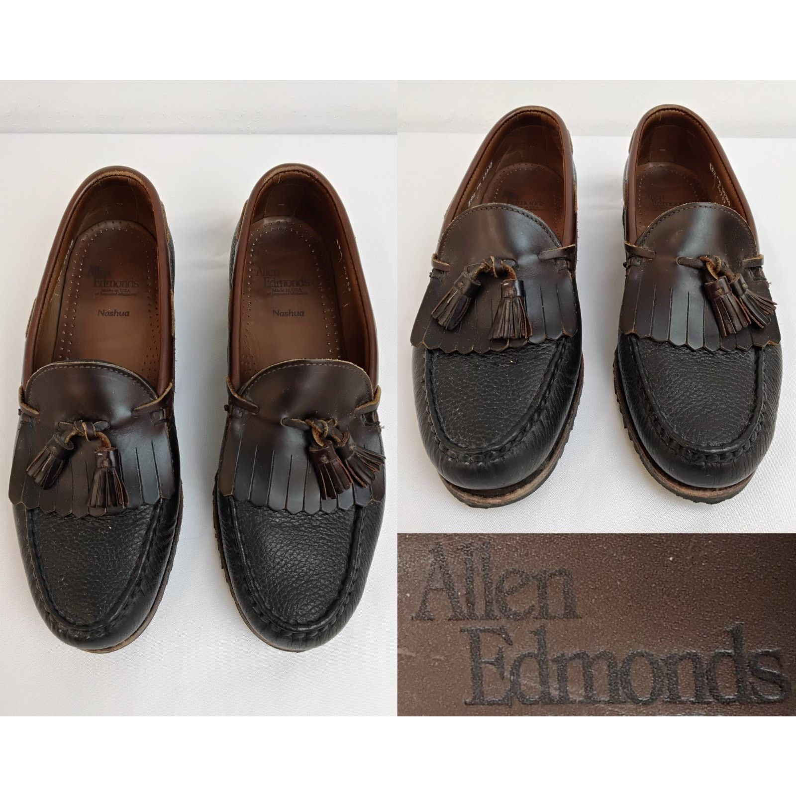 Allen Edmonds Allen Edmonds Nashua Tasseled Loafers Men's 9.5D Black Brown Size US 9.5 / EU 42-43 - 1 Thumbnail