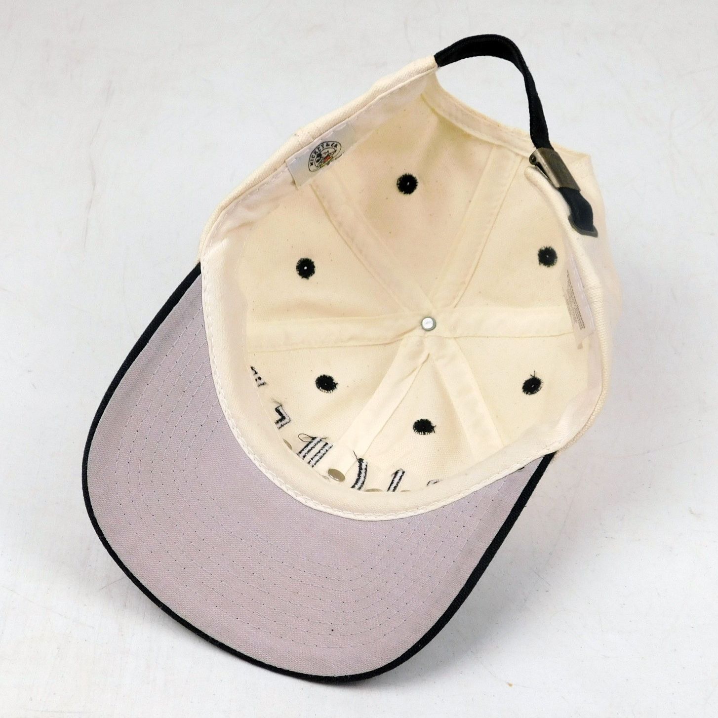 Disney Mickey & Co Strapback Hat Black White Adjustable Logo Rivets Size ONE SIZE - 7 Thumbnail