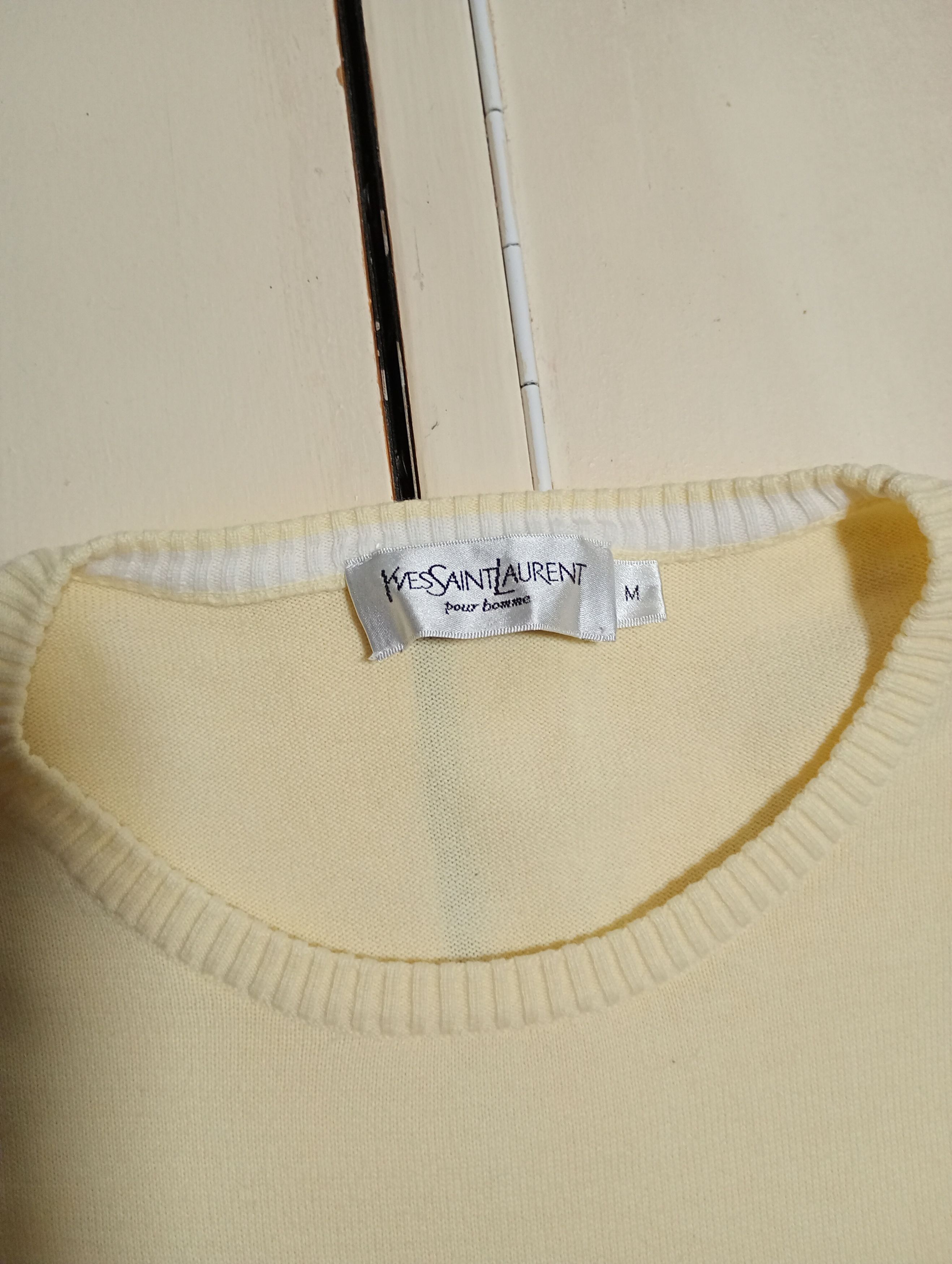 Yves Saint Laurent Yves Saint Laurent Pour Homme Cotton Light Sweater 90's Size US M / EU 48-50 / 2 - 7 Thumbnail