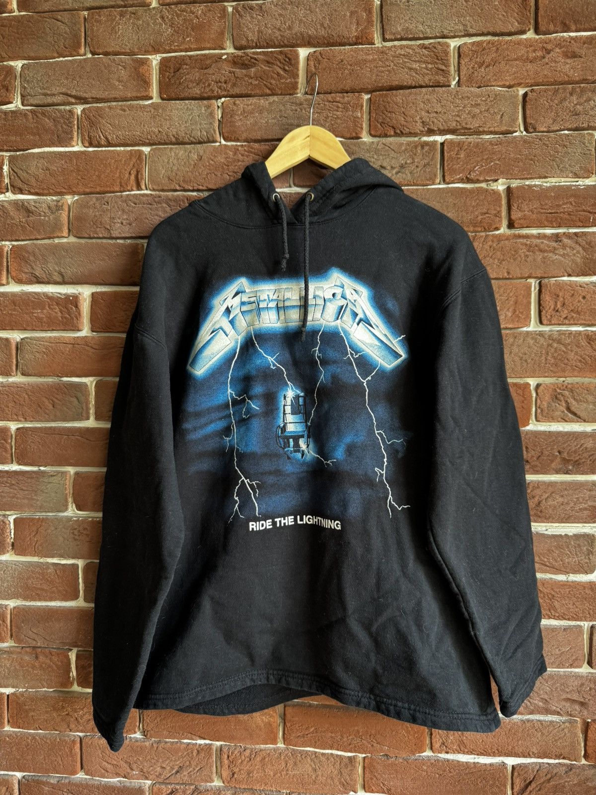 Vintage 90s Metallica Ride the Lightning Black Hoodie Metal