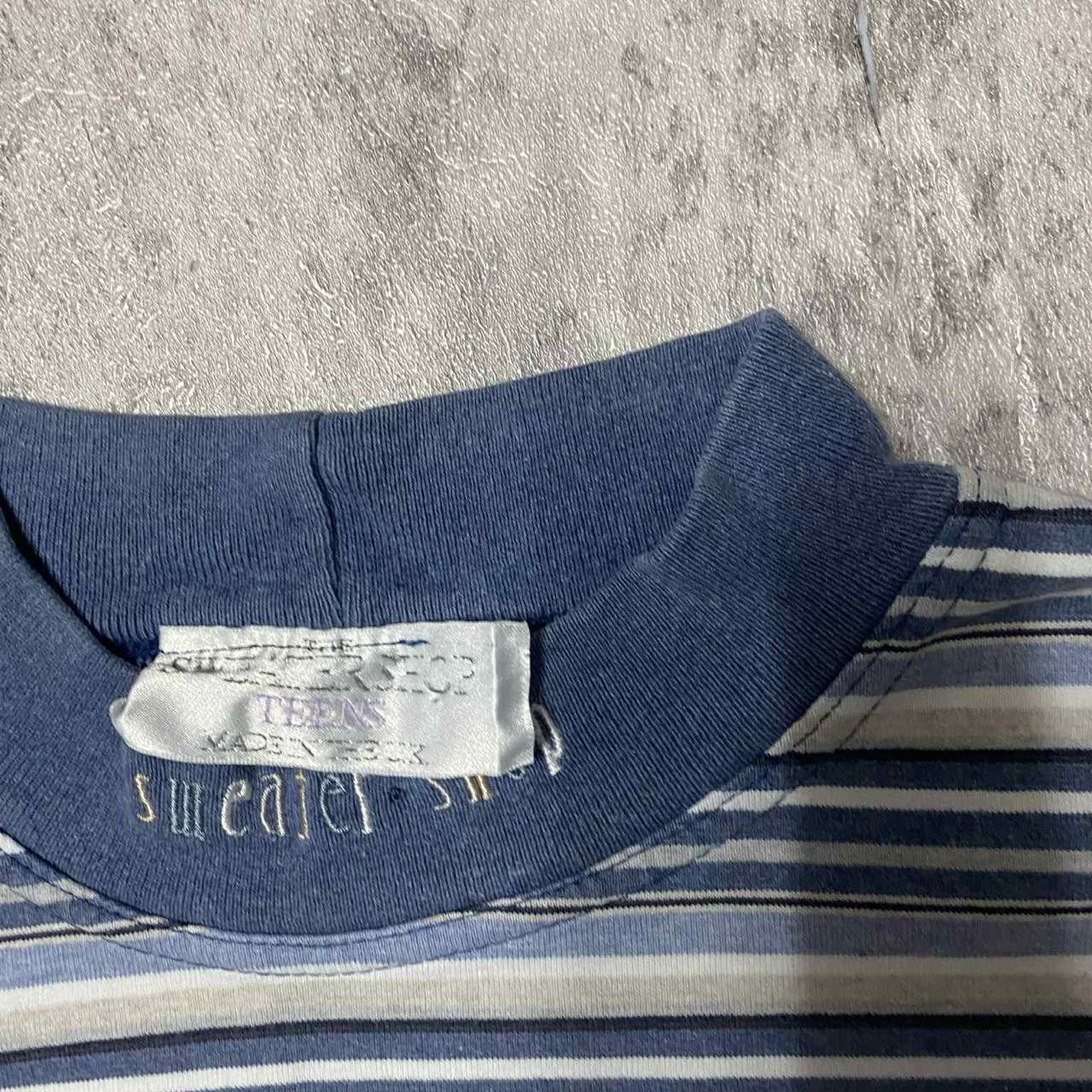 Other Blue and white striped vintage 90s oversized short sleeve Size US L / EU 52-54 / 3 - 3 Thumbnail