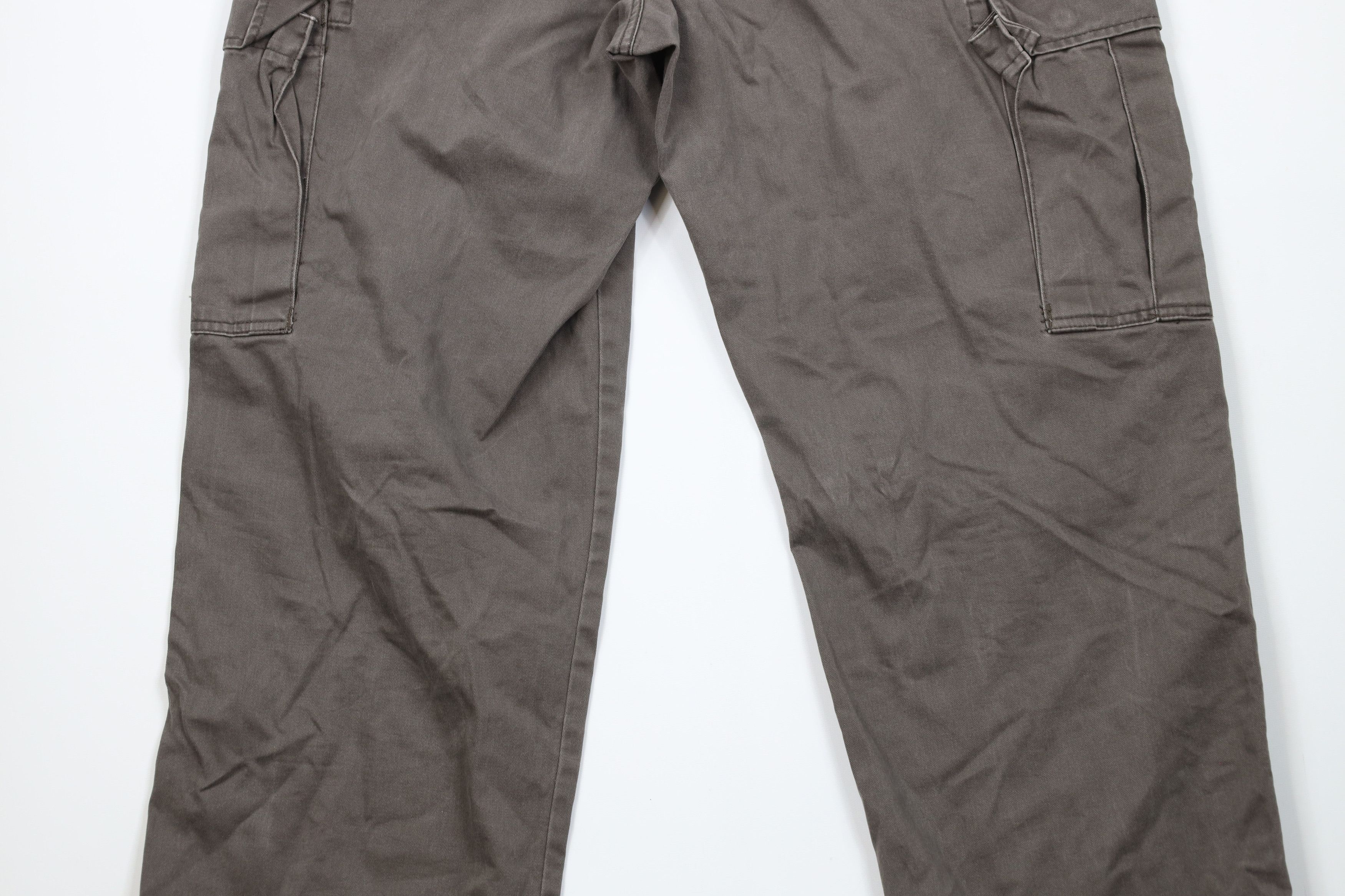 Chaps Vintage 90s Y2K Chaps Faded Wide Leg Cargo Pants Gray Cotton Size US 36 / EU 52 - 10 Thumbnail