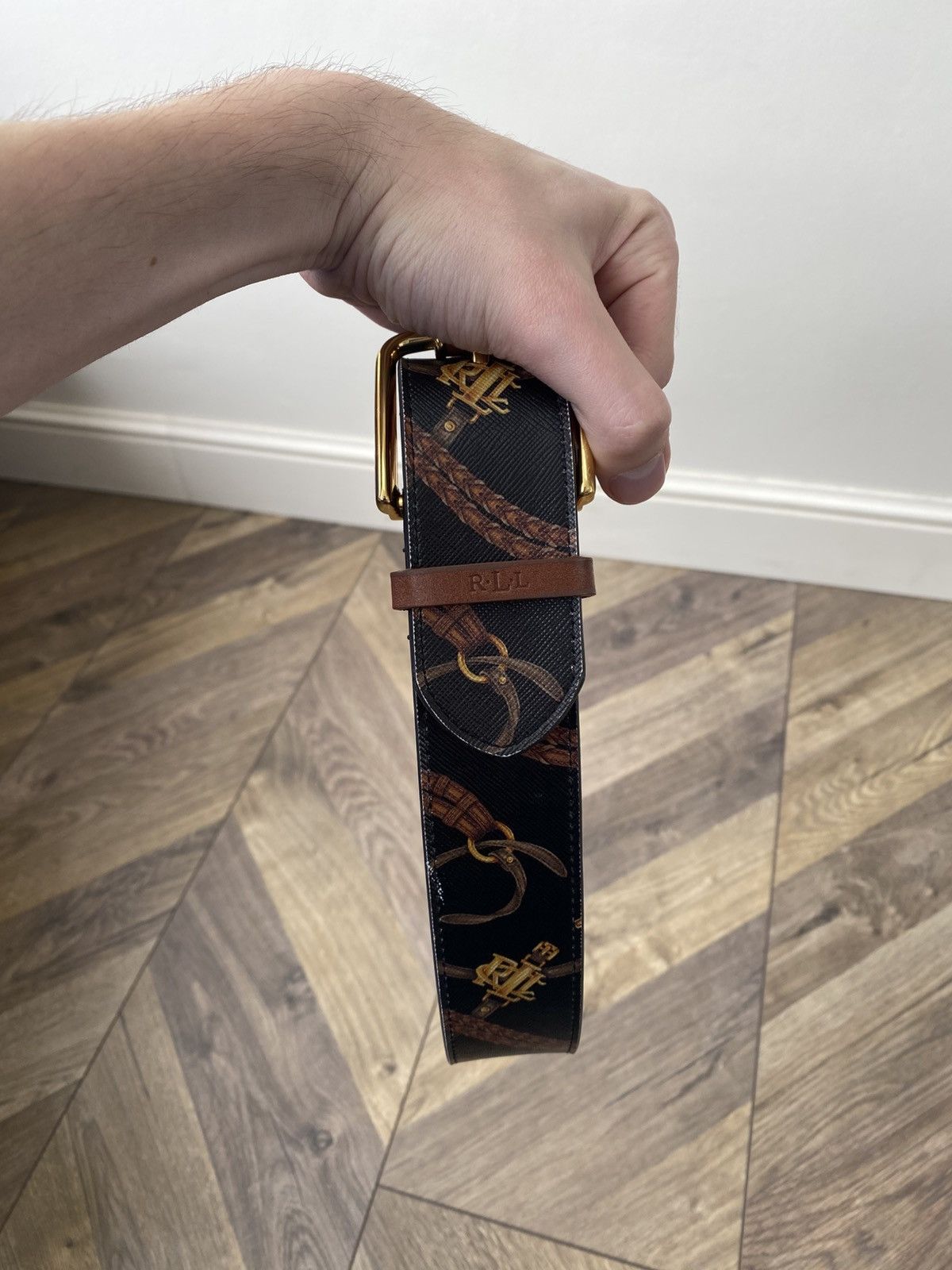 Ralph Lauren Vintage Ralph Lauren bit and bridle print all over logo belt Size 28 - 3 Thumbnail