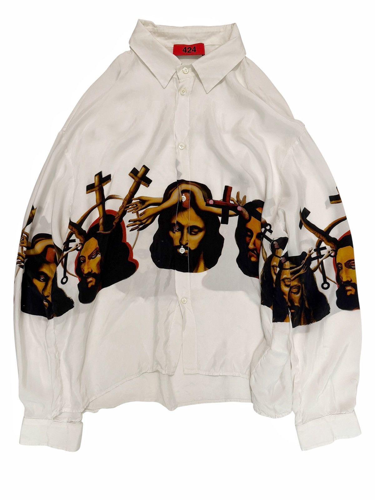 Other 1/1 Portrait of Jesus Christ Silky Shirt Size US XL / EU 56 / 4 - 1 Thumbnail