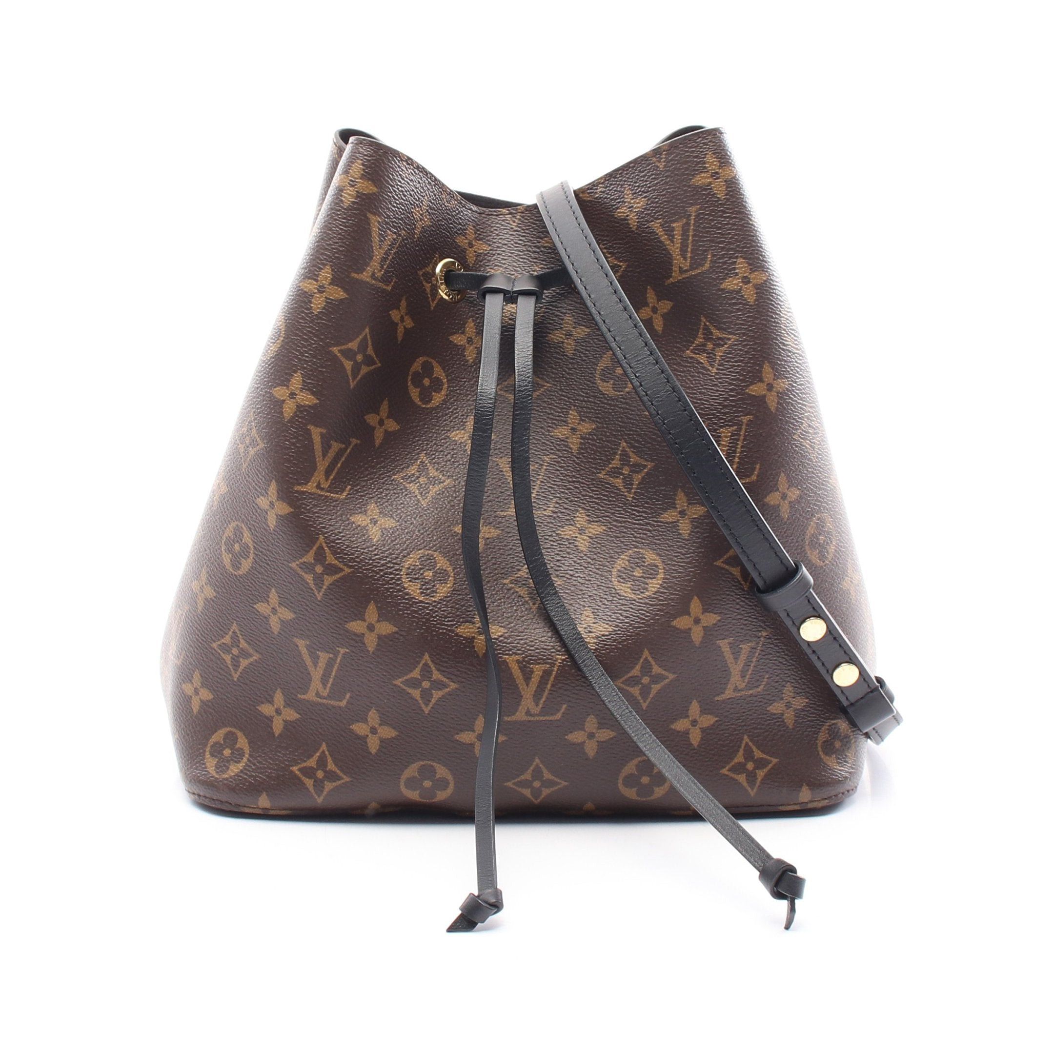 Louis Vuitton Louis Vuitton Neo Noe Monogram Noir Shoulder Bag Leather Brown Black Size ONE SIZE - 1 Thumbnail